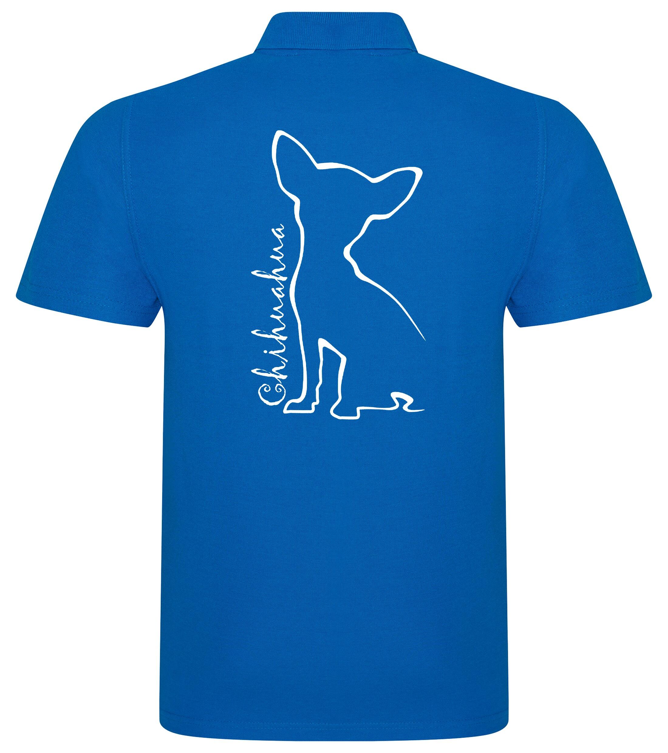 Unisex Cotton Polo with Chihuahua Outline Design – Comfort and Style for Every Chihuahua Enthusiast