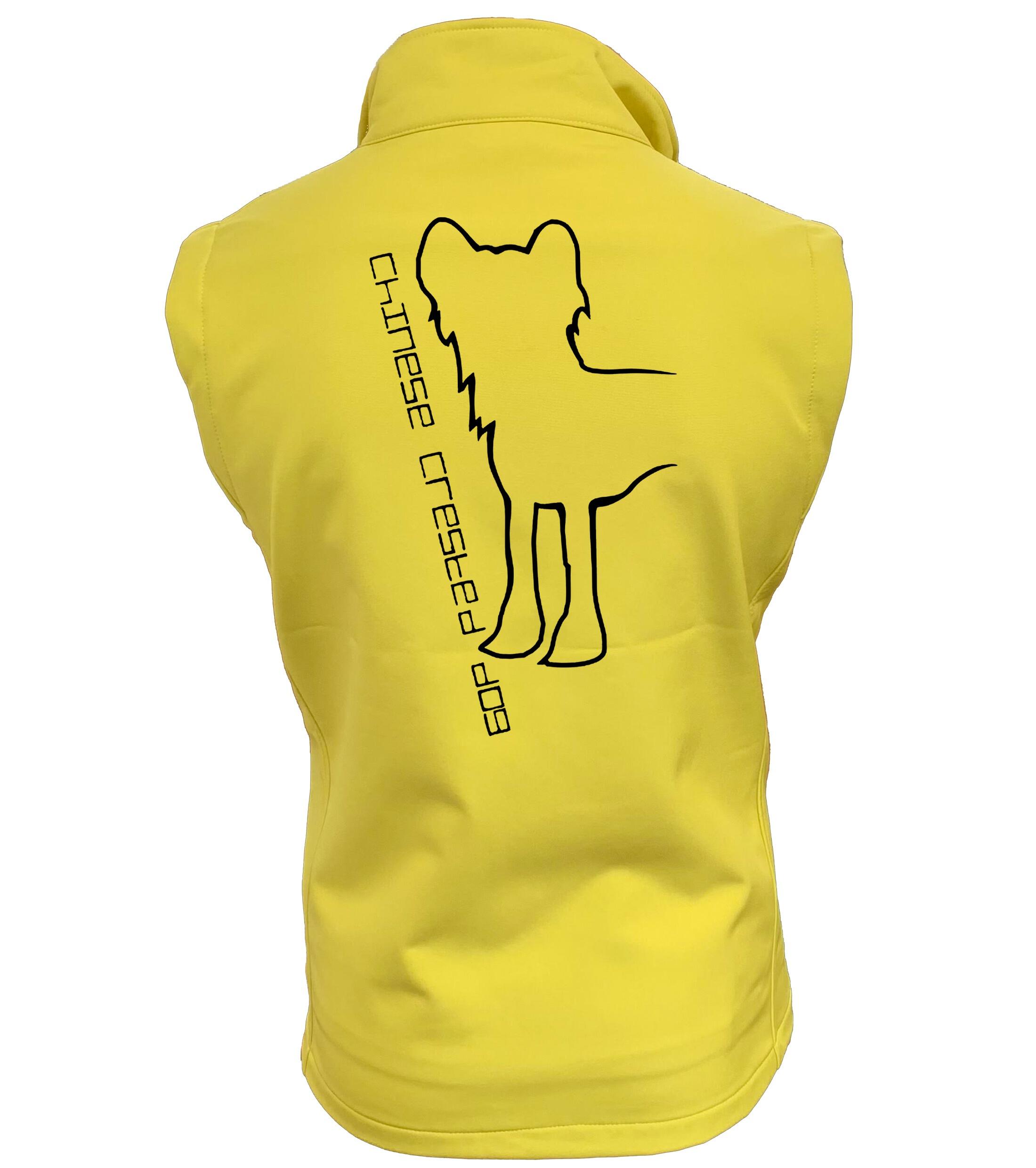 Chinese Crested Dog Breed Design Unisex Softshell Gilet – Style and Practicality for Breed Lovers