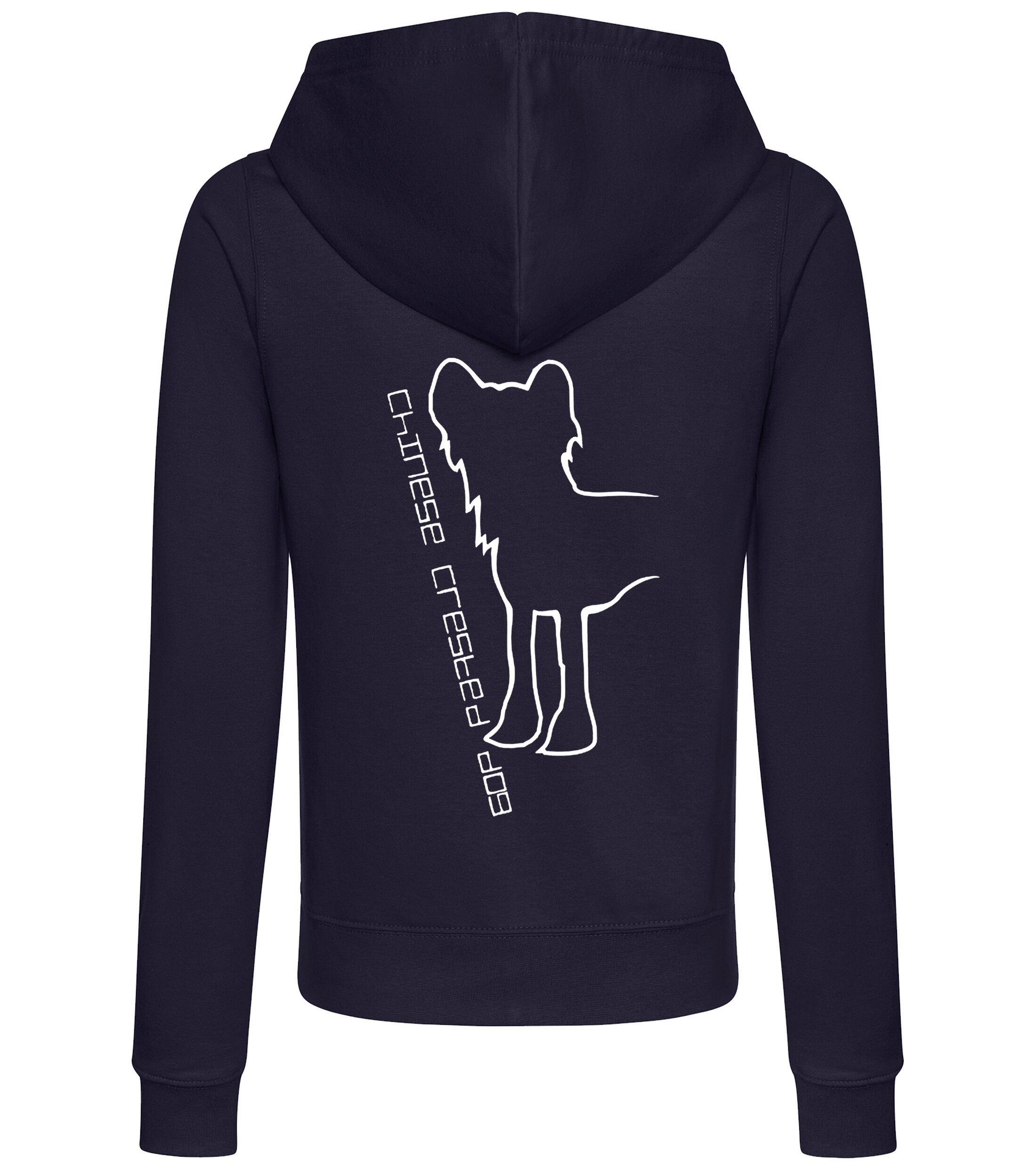Chinese Crested Dog Breed Women’s Zipped Hoodie – Style, Comfort, and Breed Pride