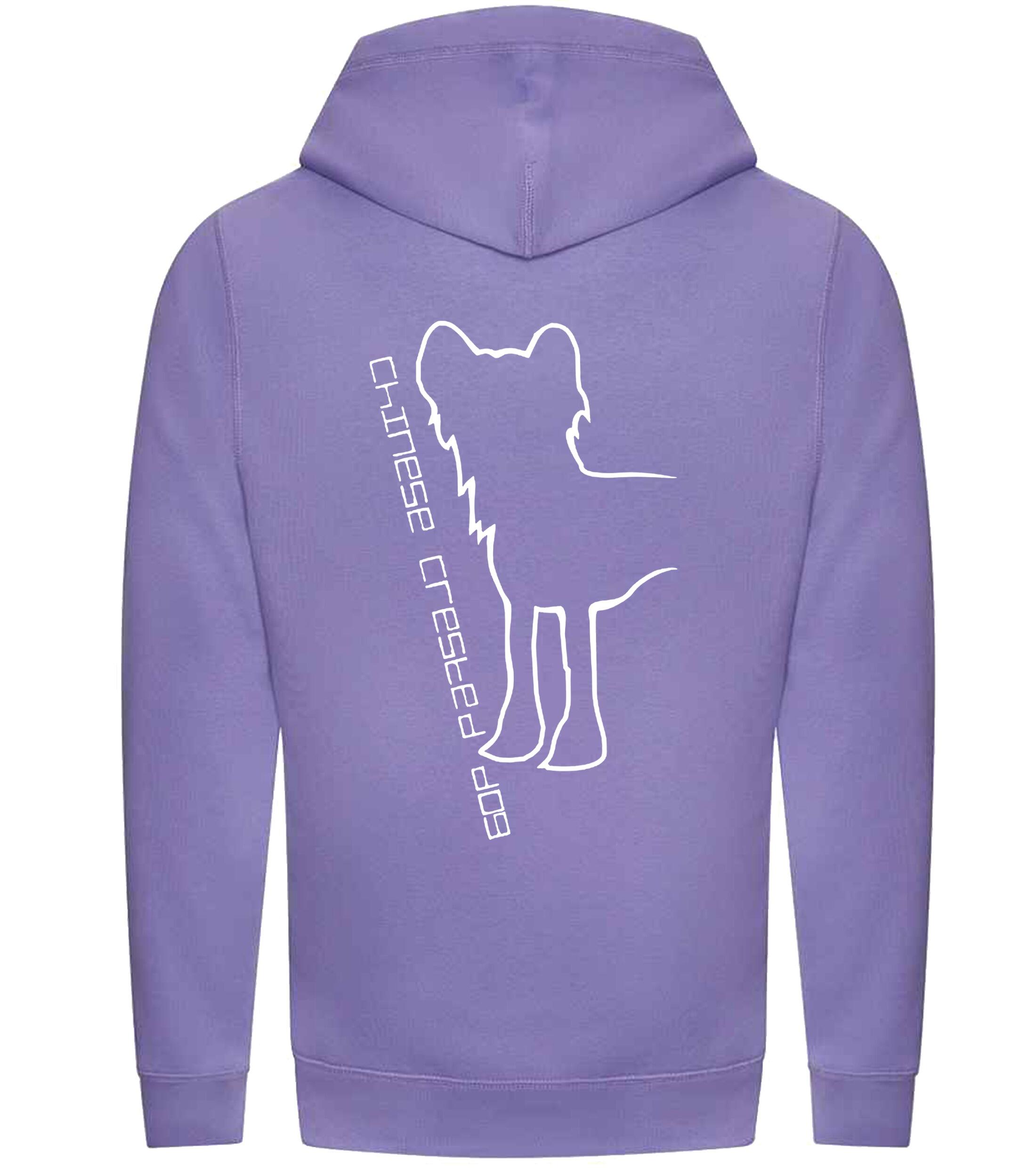 Unisex Crossneck Pullover Hoodie with Chinese Crested Dog Breed Design – A Must-Have for Chinese Crested Fans