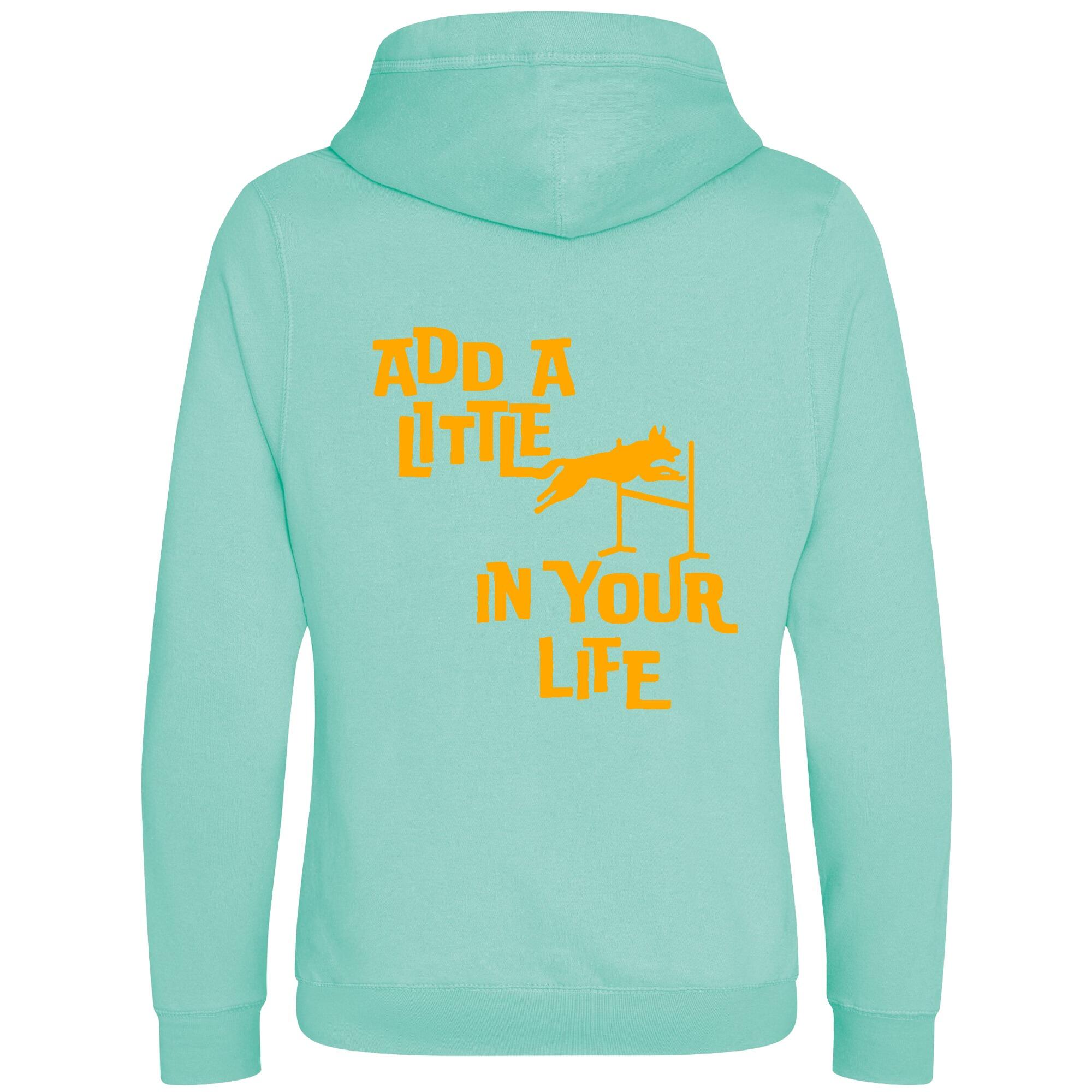 Cross Neck Hoodies with Add a Little Jump Orange Print - Agility Lifestyle Collection