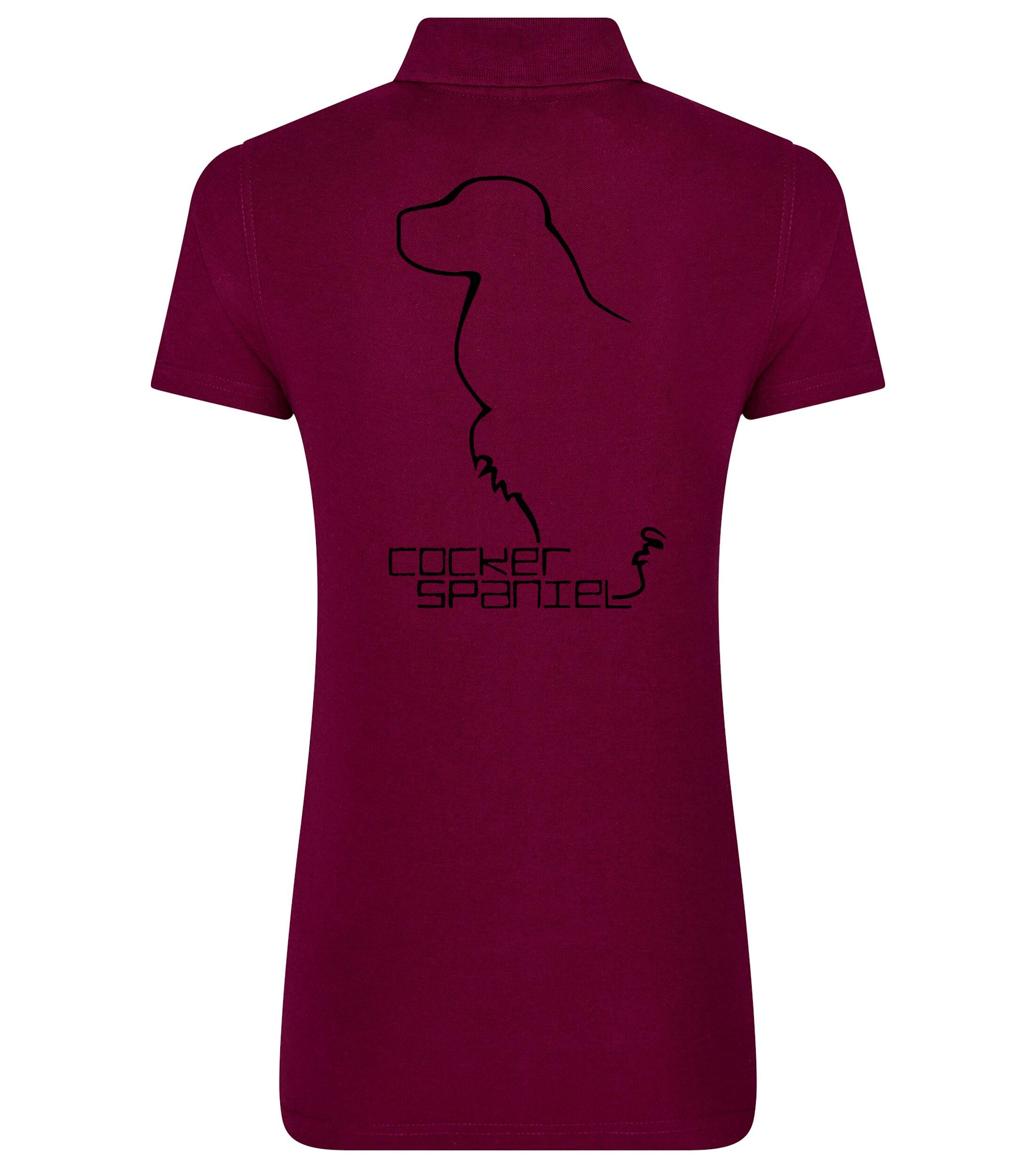 Women’s Cotton Polo with Cocker Spaniel Dog Breed Design – Comfort for Every Cocker Spaniel Enthusiast