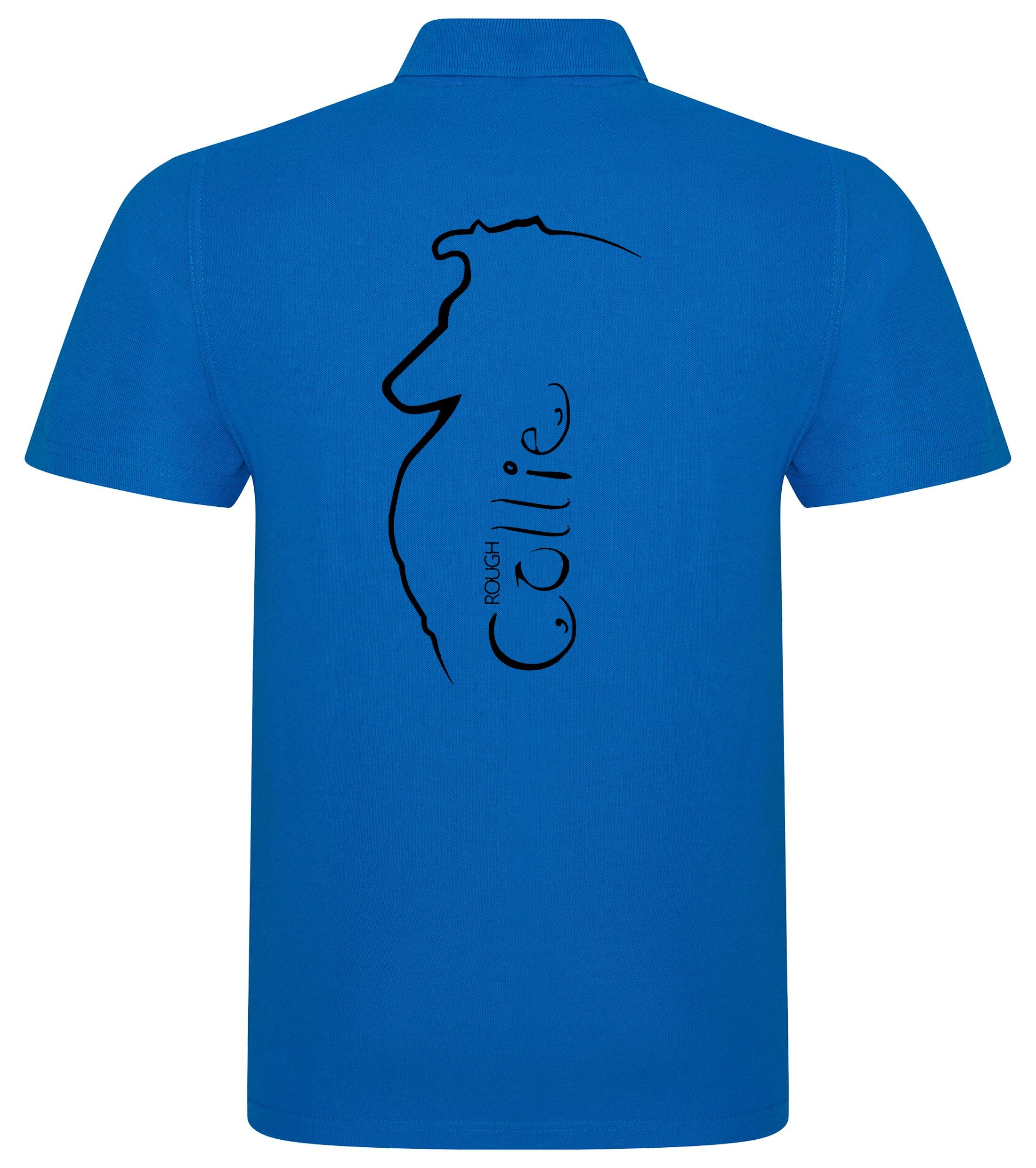 Unisex Cotton Polo with Collie (Rough) Dog Breed Design – Style for Every Rough Collie Enthusiast