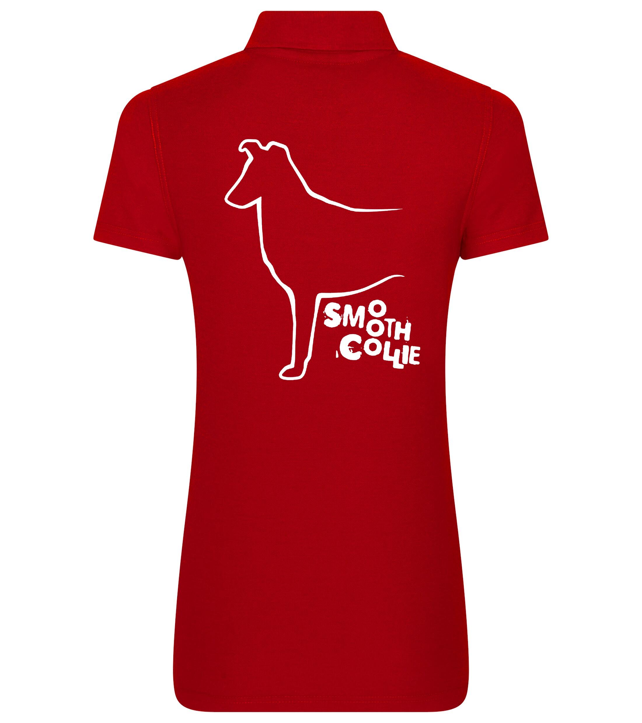 Women’s Cotton Polo with Collie (Smooth) Dog Breed Design – Stylish for Every Collie Enthusiast