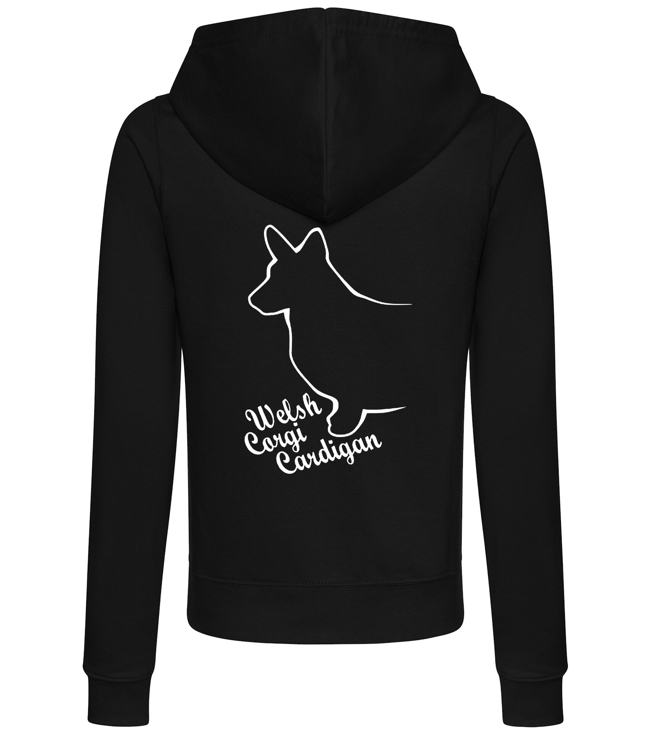 Corgi Cardigan (Welsh) Dog Breed Women’s Zipped Hoodie – Cozy & Perfect for Corgi Cardigan Lovers