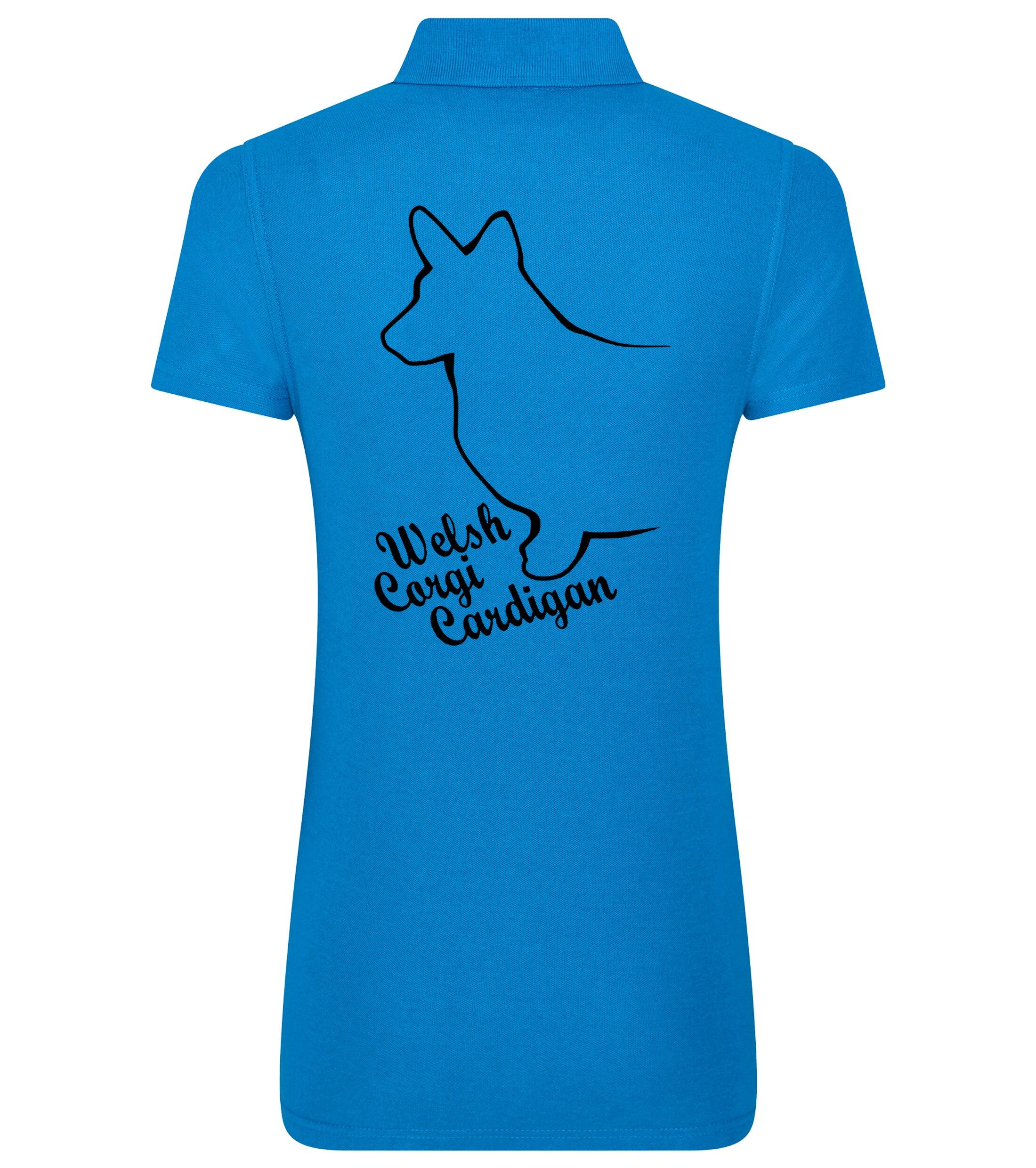 Women’s Cotton Polo with Corgi Cardigan (Welsh) Dog Breed Design – Comfort for all Corgi Enthusiast