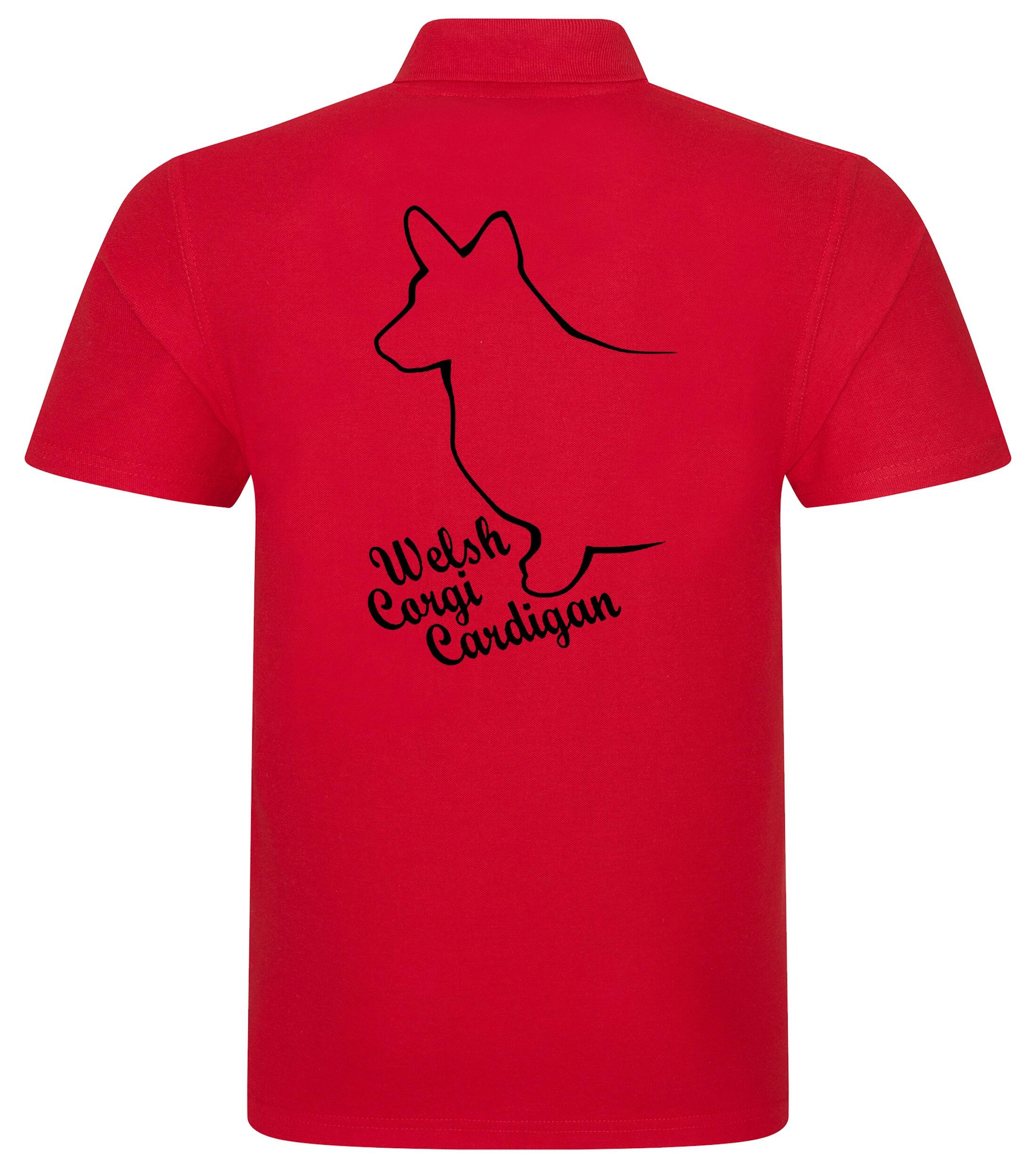 Unisex Cotton Polo with Corgi Cardigan (Welsh) Dog Breed Design – Style for Every Corgi Enthusiast
