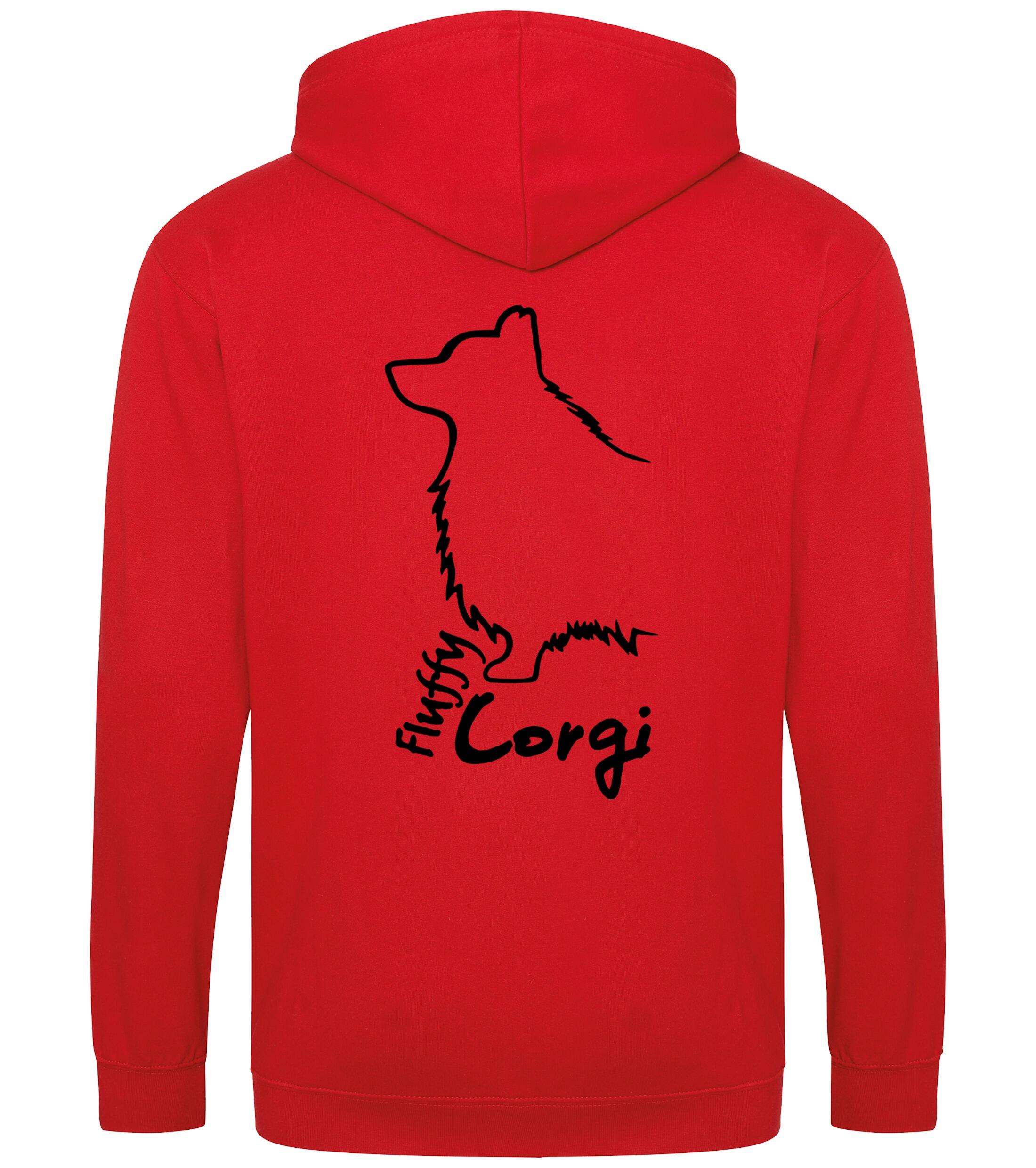 Corgi Fluffy Dog Breed Design Zipped Hoodie – Comfort, Style, and Corgi Pride