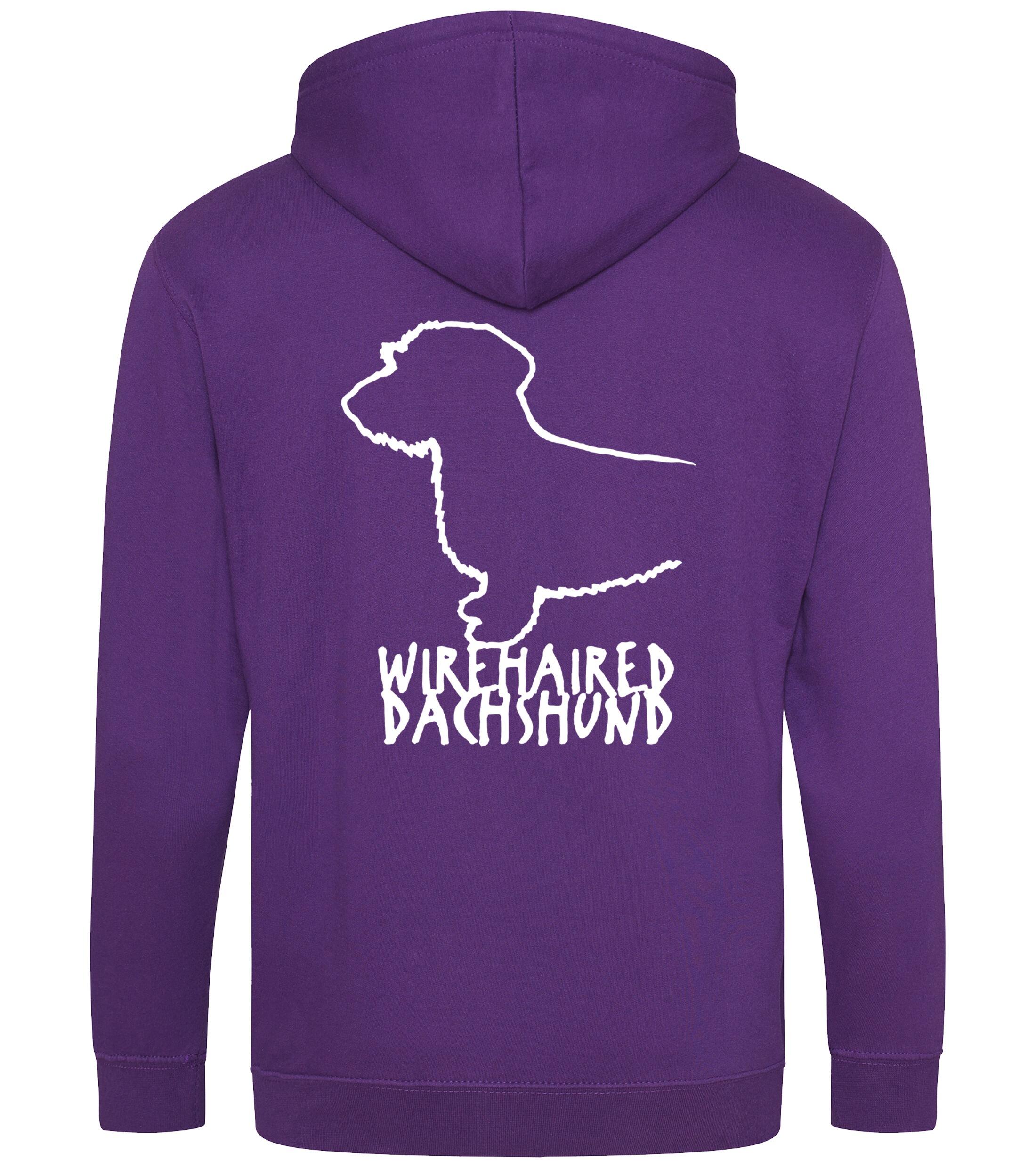 Dachshund (Wirehaired) Dog Breed Design Zipped Hoodie – Comfort, Style, and Dachshund Pride