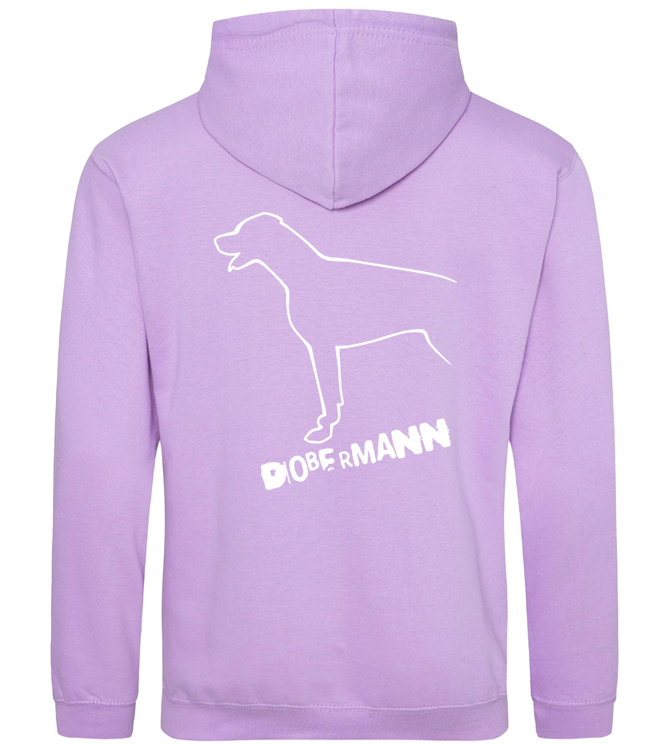 Dobermann (Outline) Design Pullover Hoodie – Stylish & Cozy for Dobermann Enthusiasts
