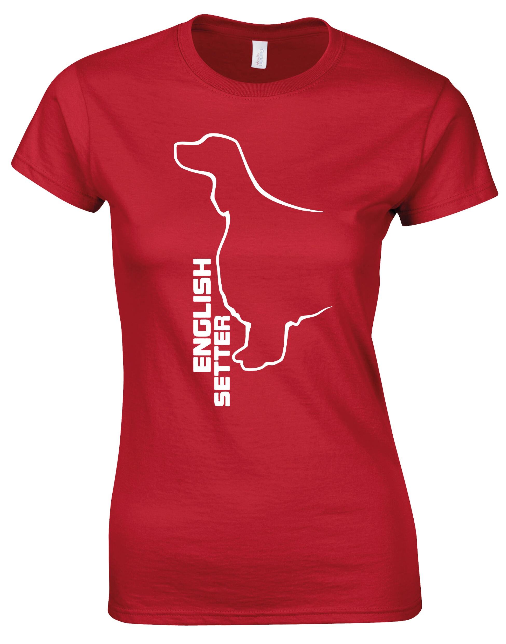 Female Roundneck T-shirt with English Setter Design – Style for Every Setter Enthusiast