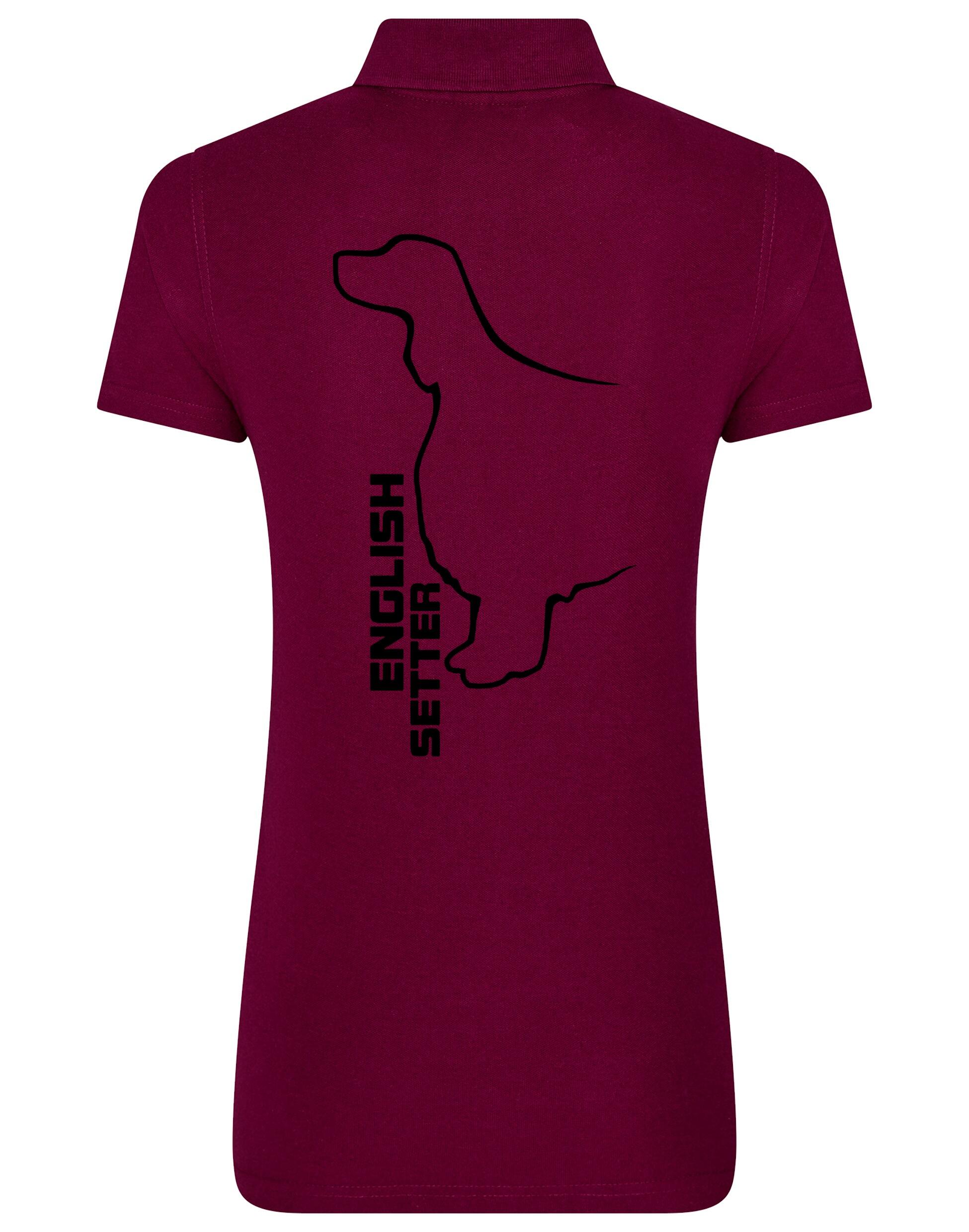 Women’s Cotton Polo with English Setter Design – A Stylish Must-Have for Setter Enthusiasts