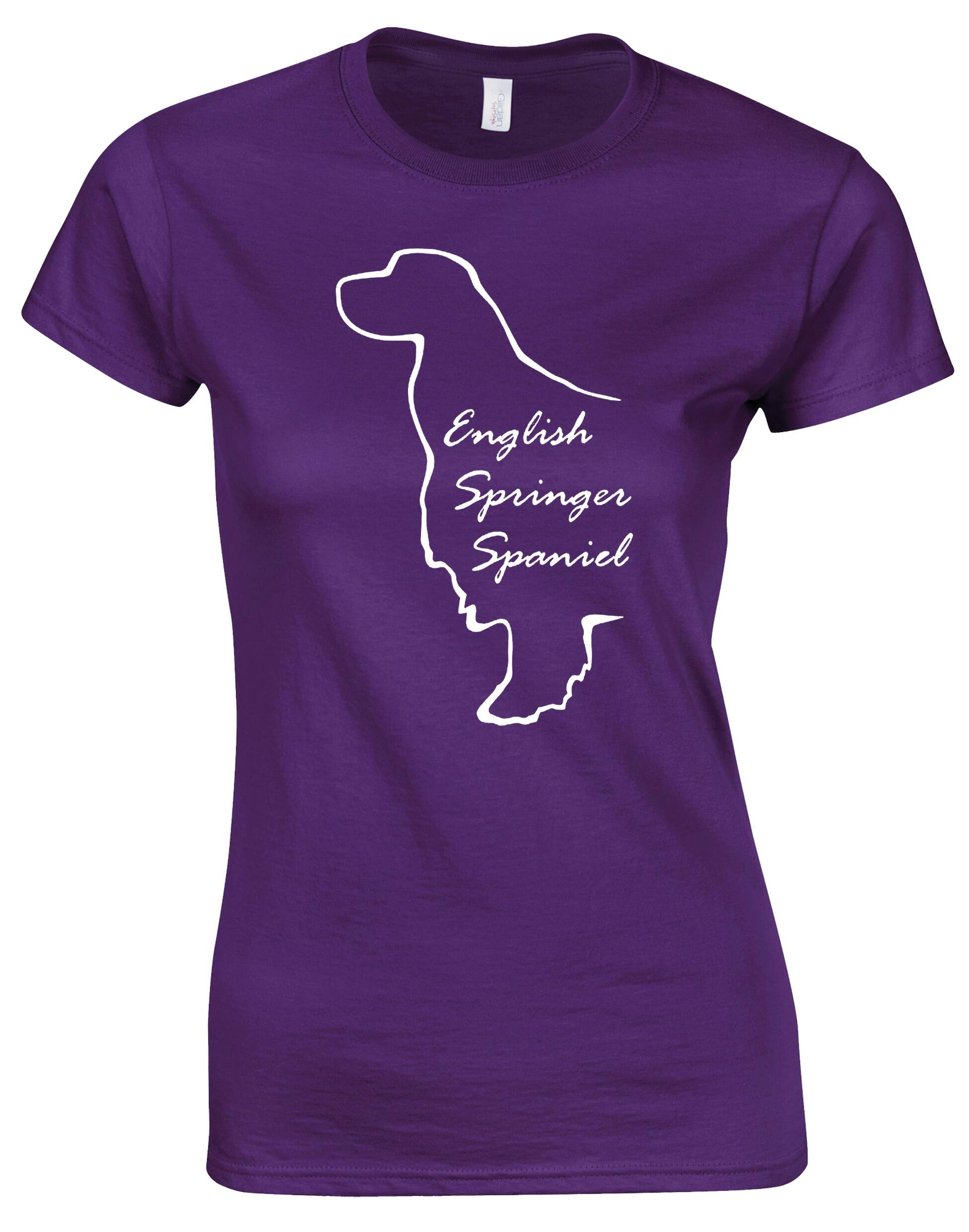 English Springer Spaniel Female Roundneck T-Shirt – Stylish Comfort for Springer Enthusiasts