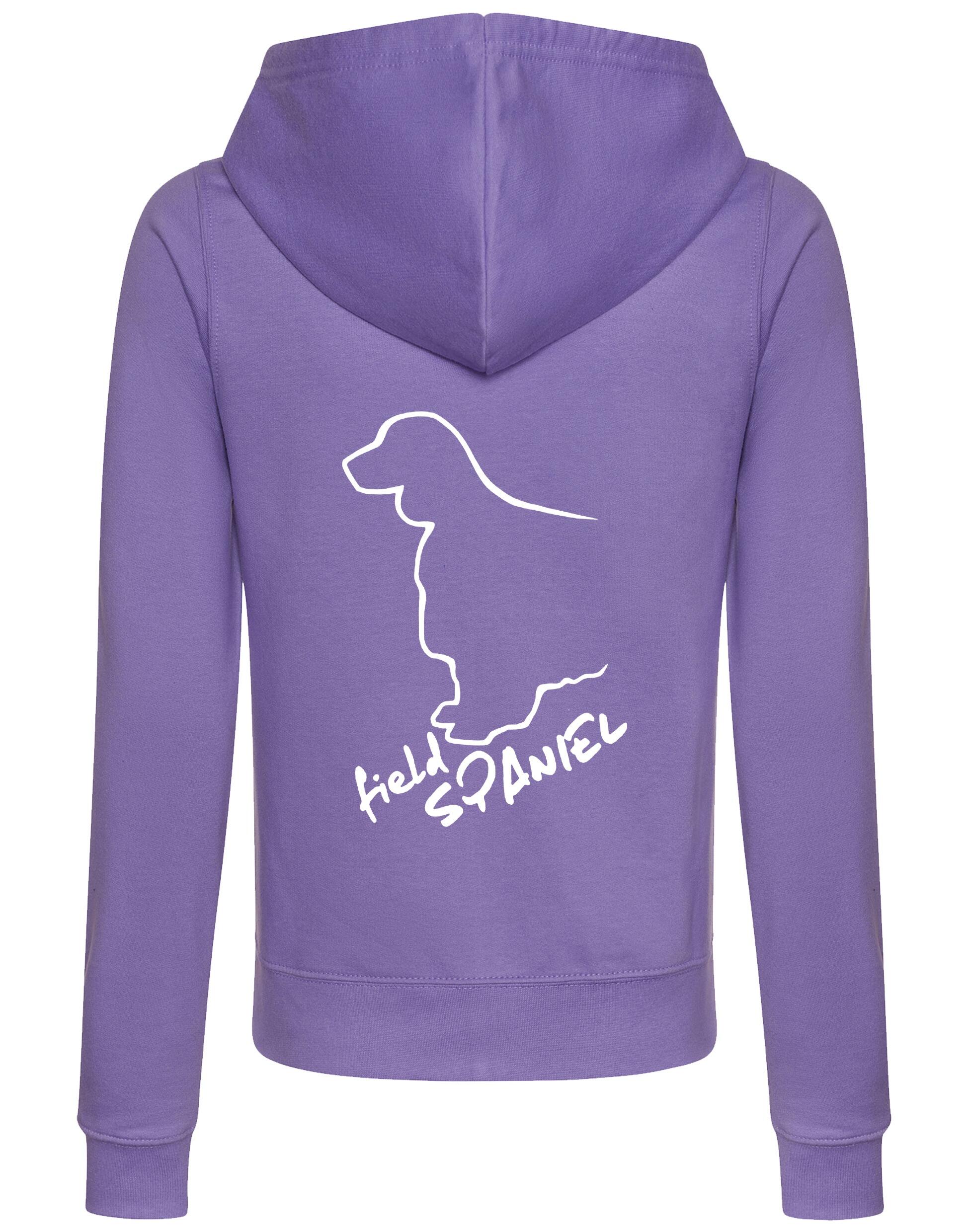 Field Spaniel Dog Breed Women’s Zipped Hoodie – Chic Comfort for Spaniel Lovers