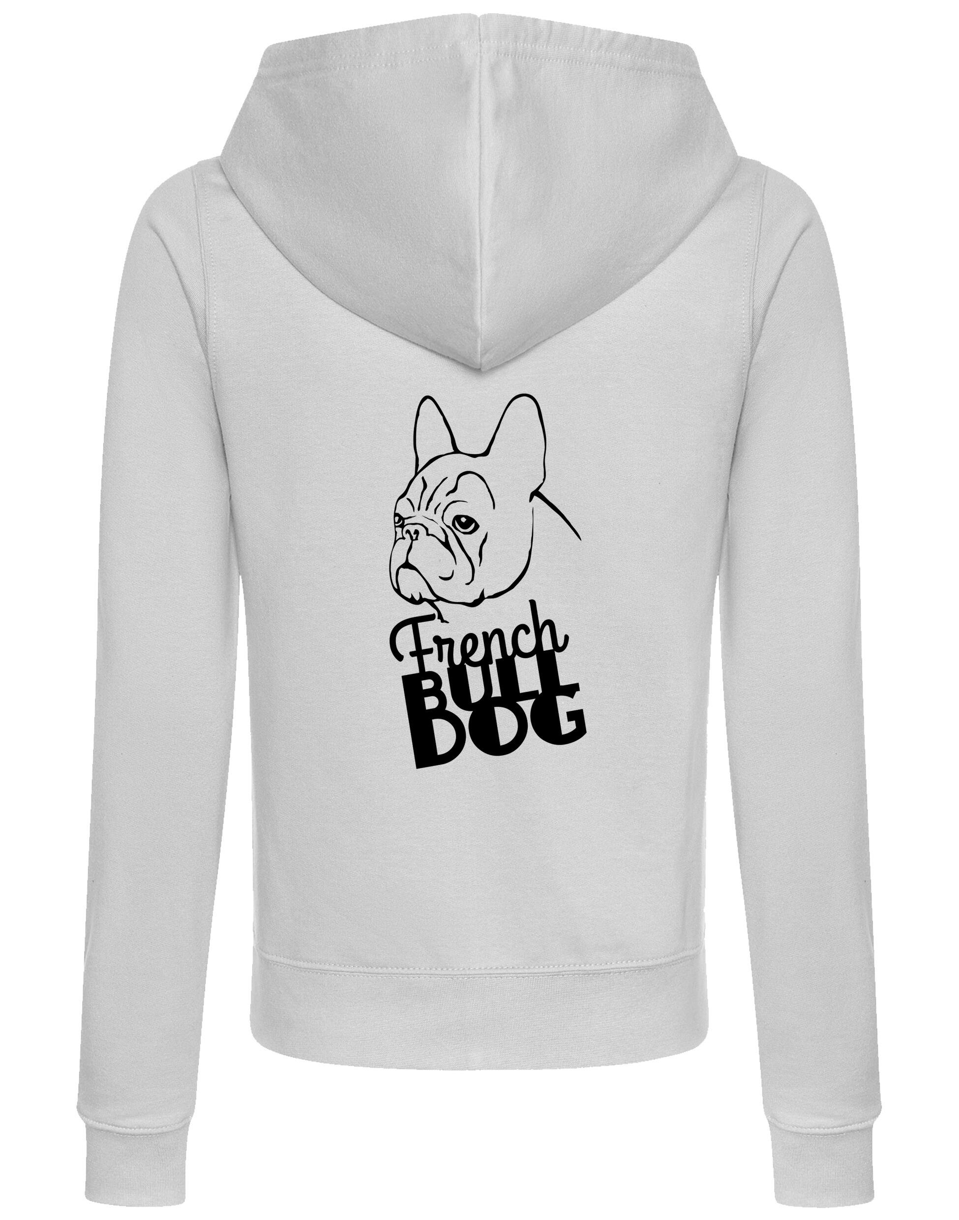 French Bulldog (Head) Women’s Zipped Hoodie – Comfort, Style, and Bulldog Pride