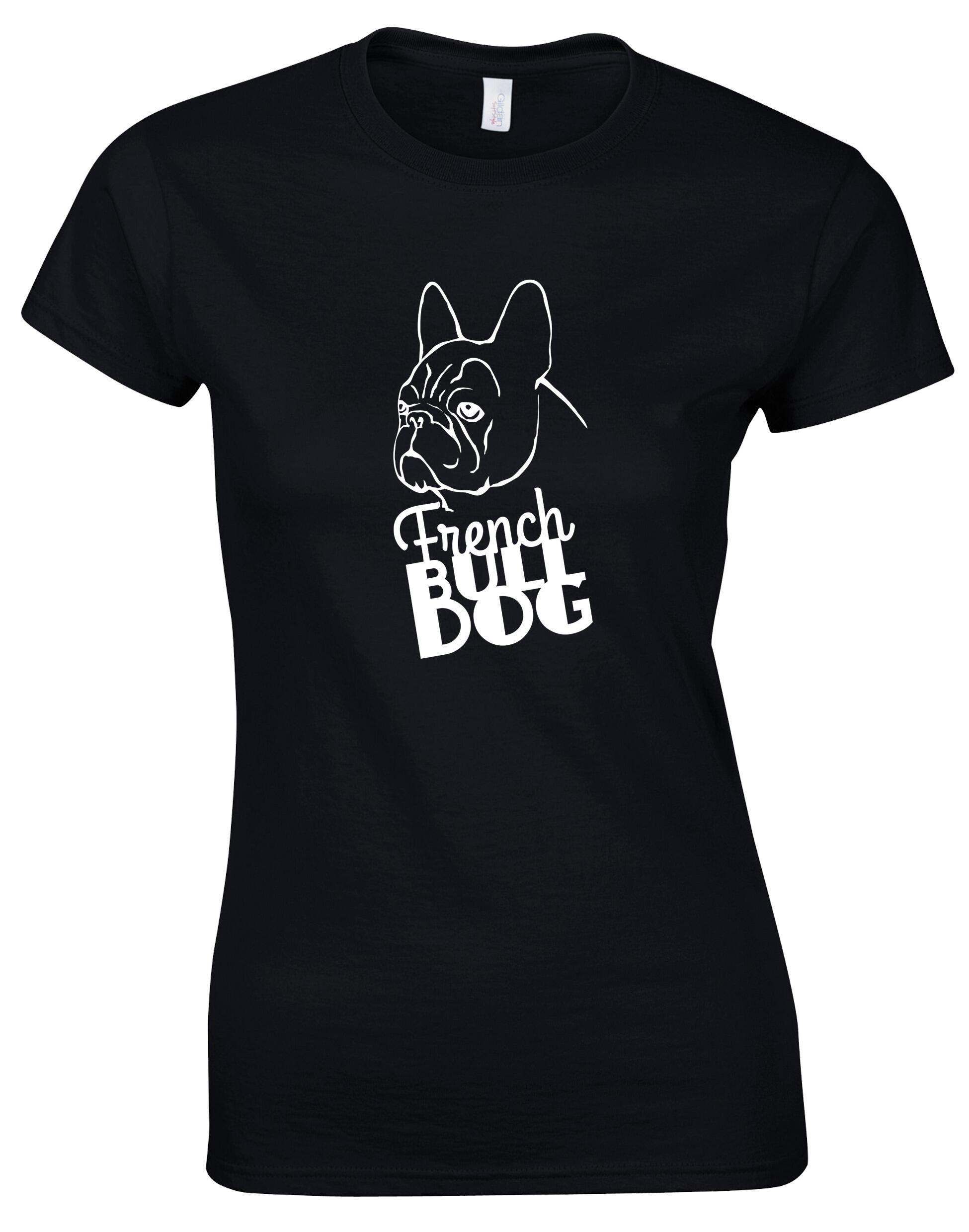 French Bulldog (Head) Female Roundneck T-shirt – Effortless Style for Bulldog Enthusiasts