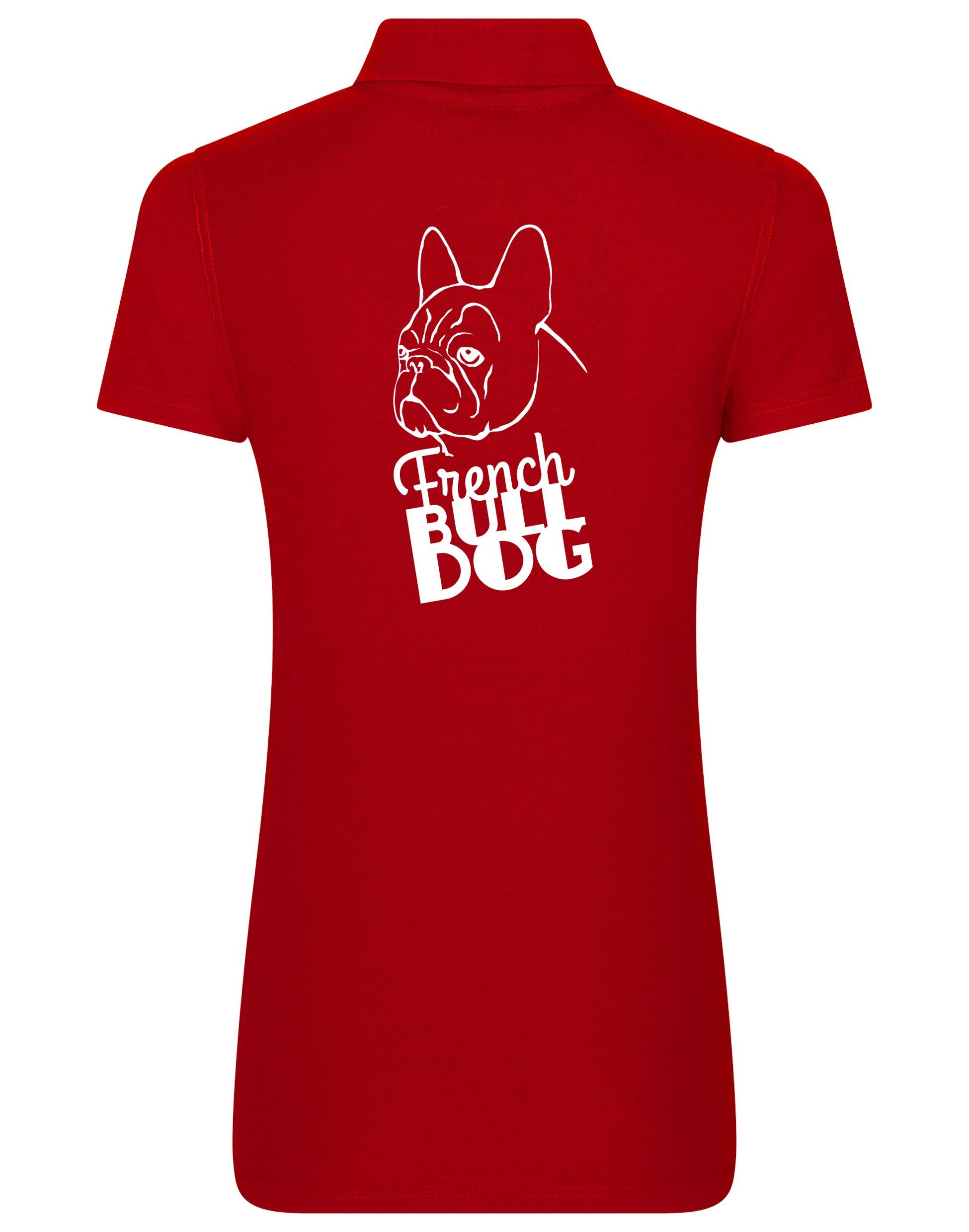 Women’s Cotton Polo with French Bulldog (Head) Design – Chic Style for Frenchie Fans