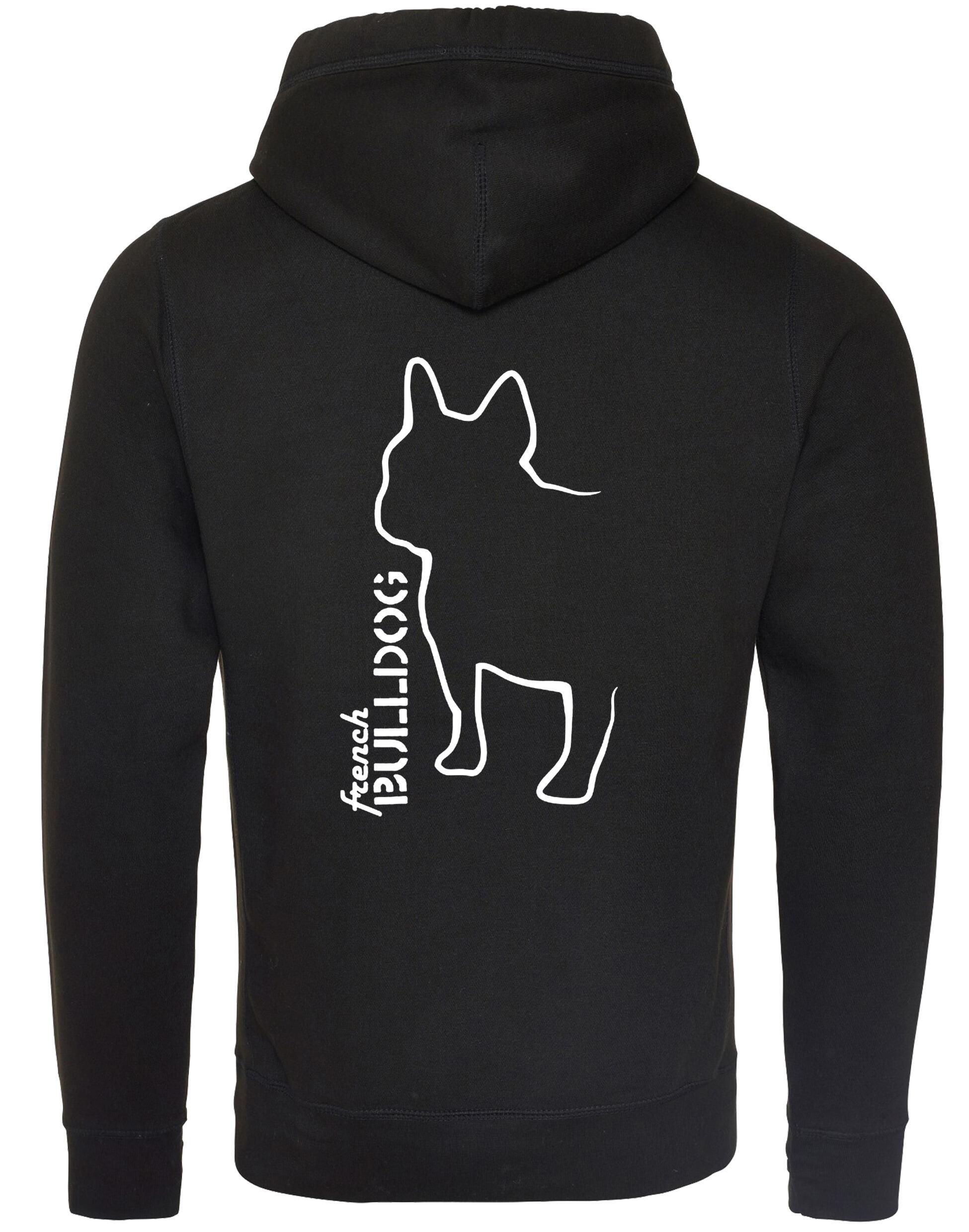 French Bulldog (Outline) Unisex Crossneck Pullover Hoodie – Stylish Comfort for Bulldog Enthusiasts