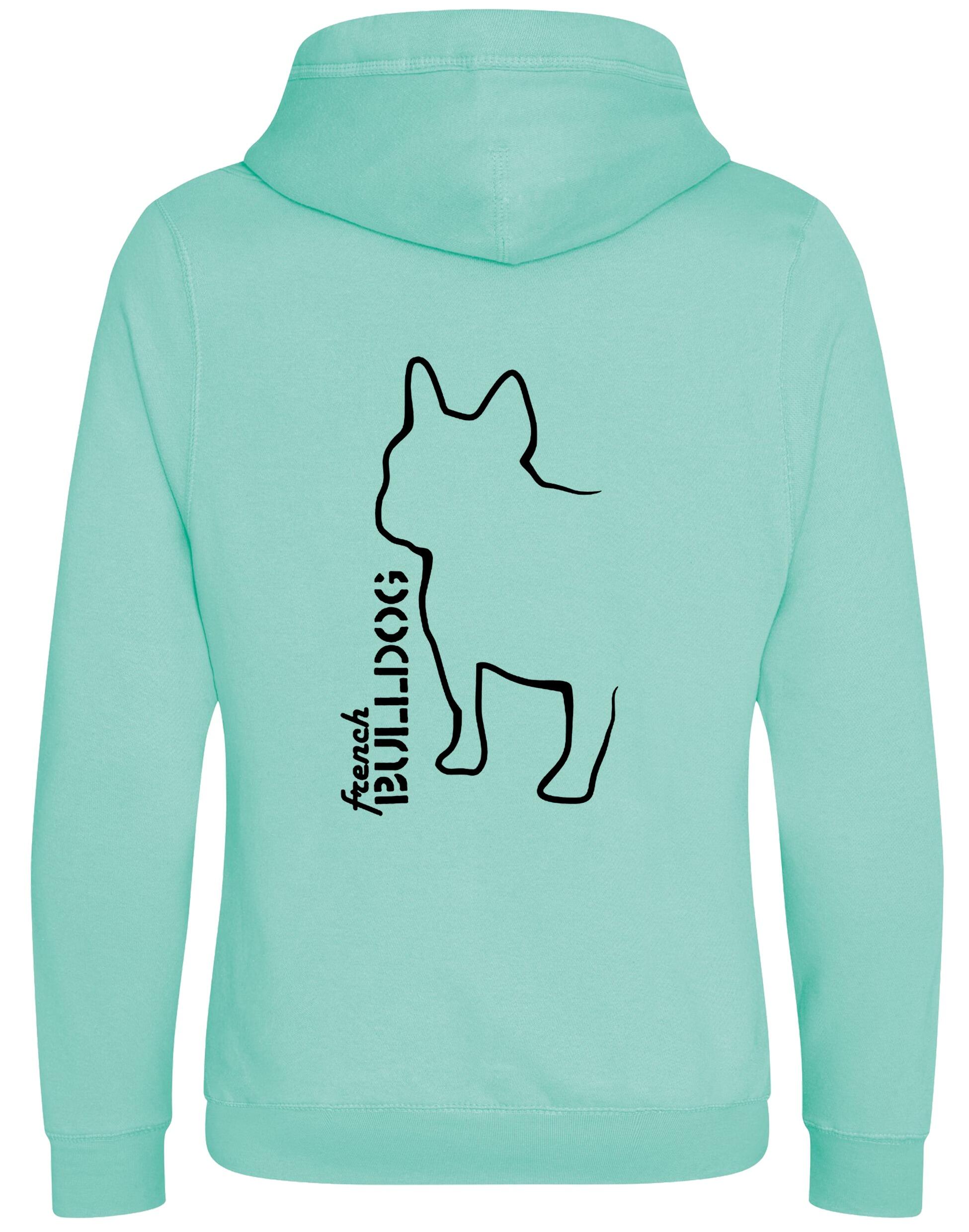 French Bulldog (Outline) Unisex Crossneck Pullover Hoodie – Stylish Comfort for Bulldog Enthusiasts