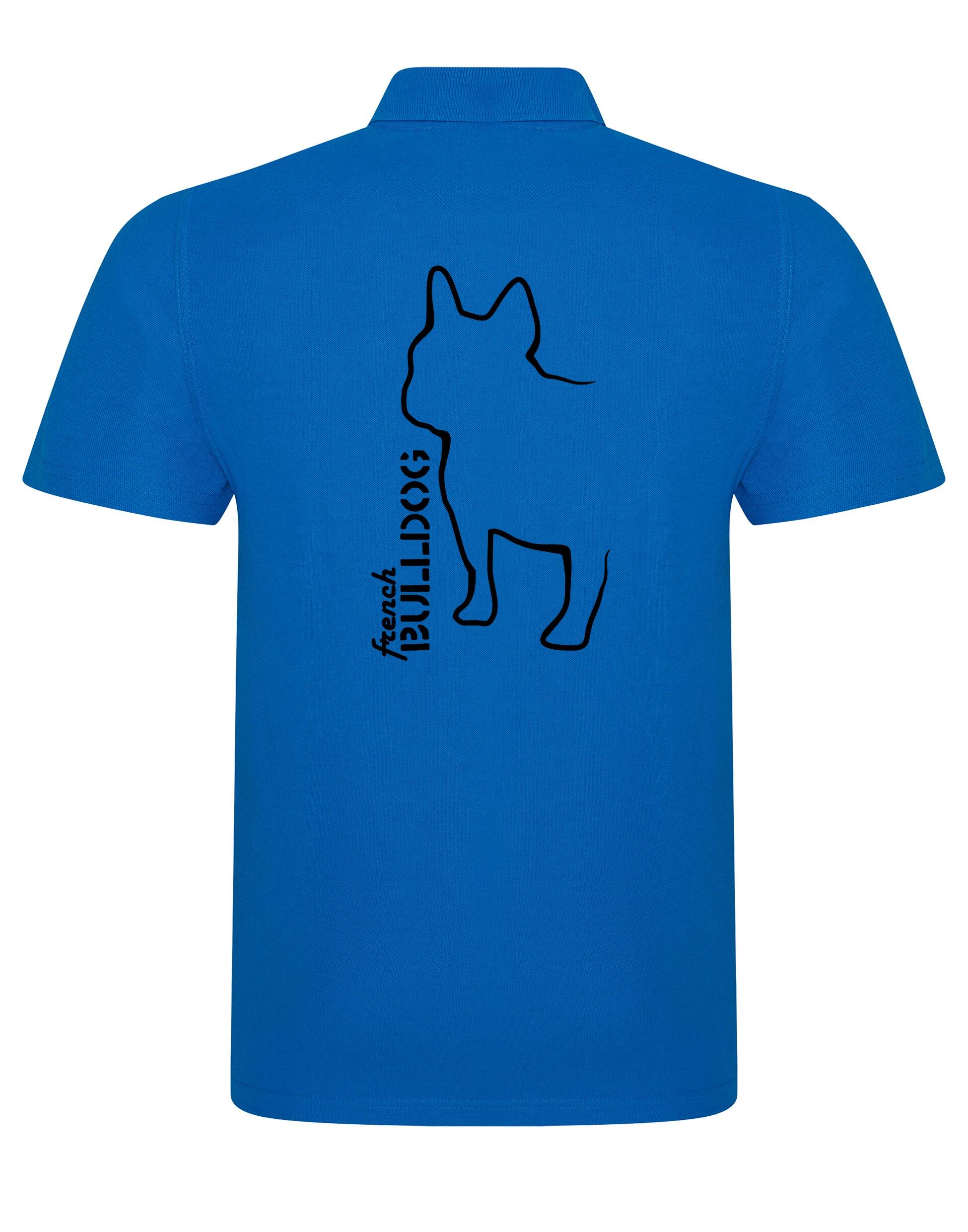 Unisex Cotton Polo with French Bulldog (Outline) Design – Timeless Comfort for Frenchie Enthusiasts