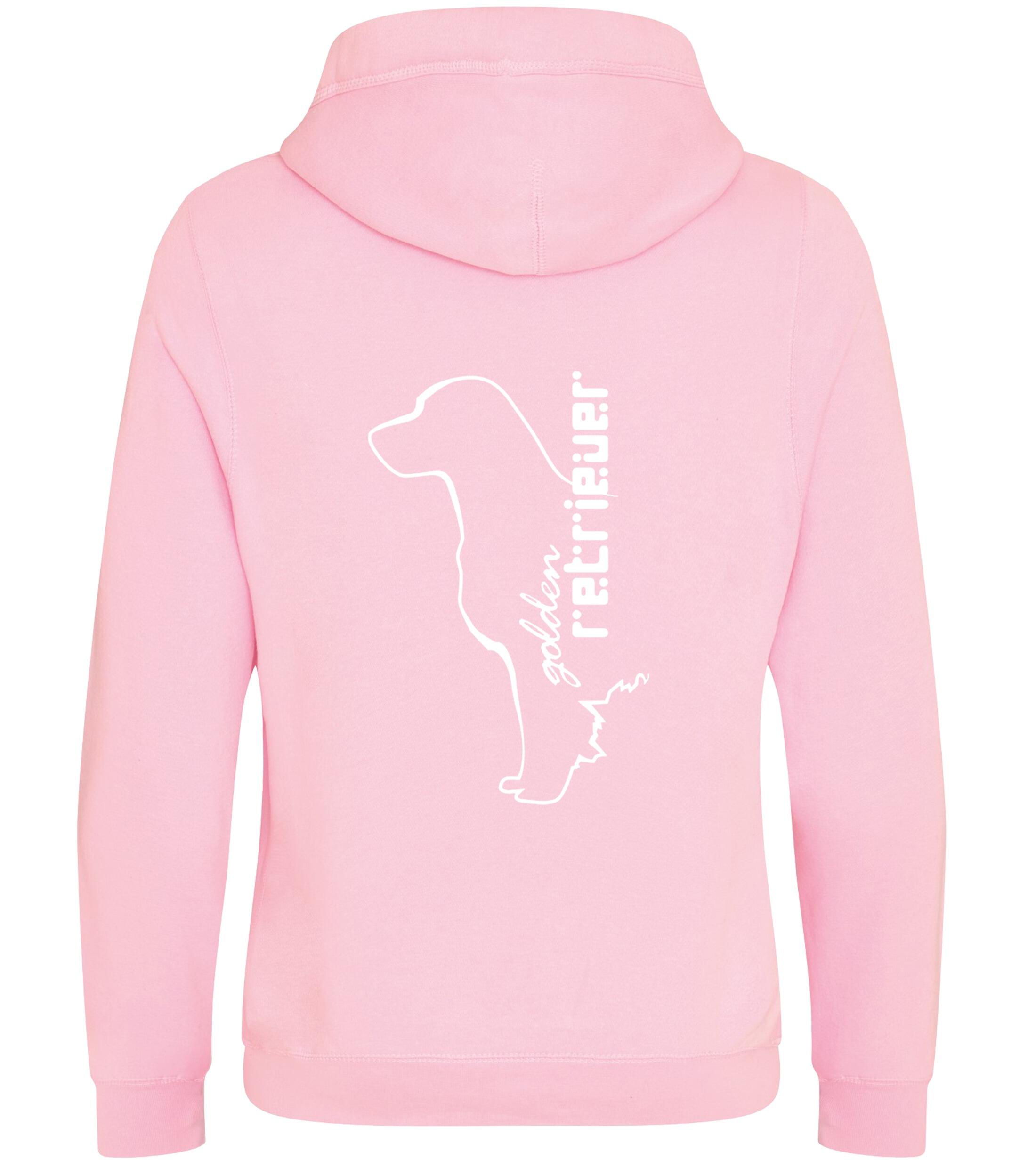 Golden Retriever crossneck pullover hoodie with a detailed breed design, heavy-blend fabric, brushed fleece interior, and a modern crossneck style, perfect for Golden Retriever enthusiasts.