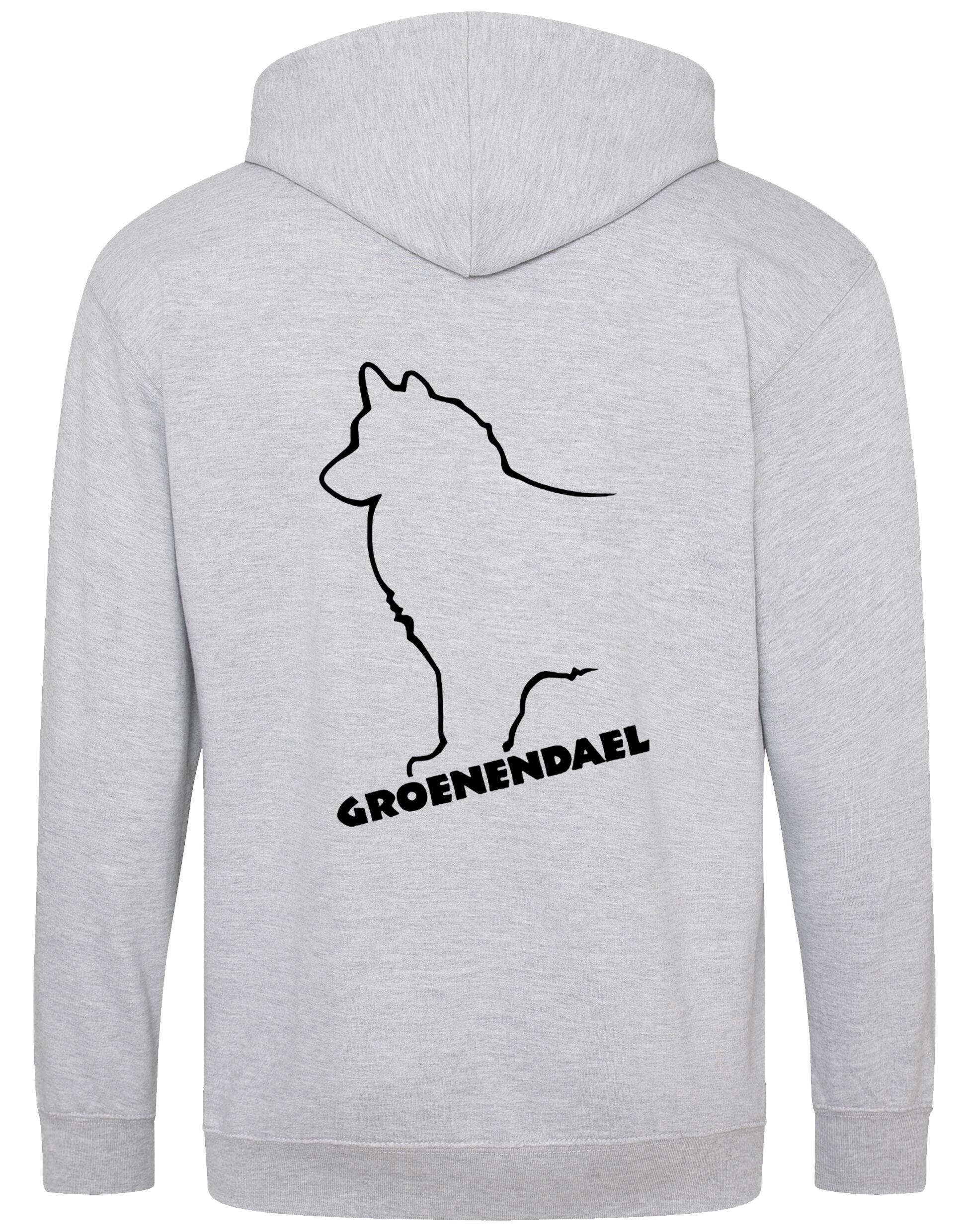 Groenendael Zipped Hoodie – Cozy fabric, full-zip design, and exclusive Groenendael breed graphic for proud owners.