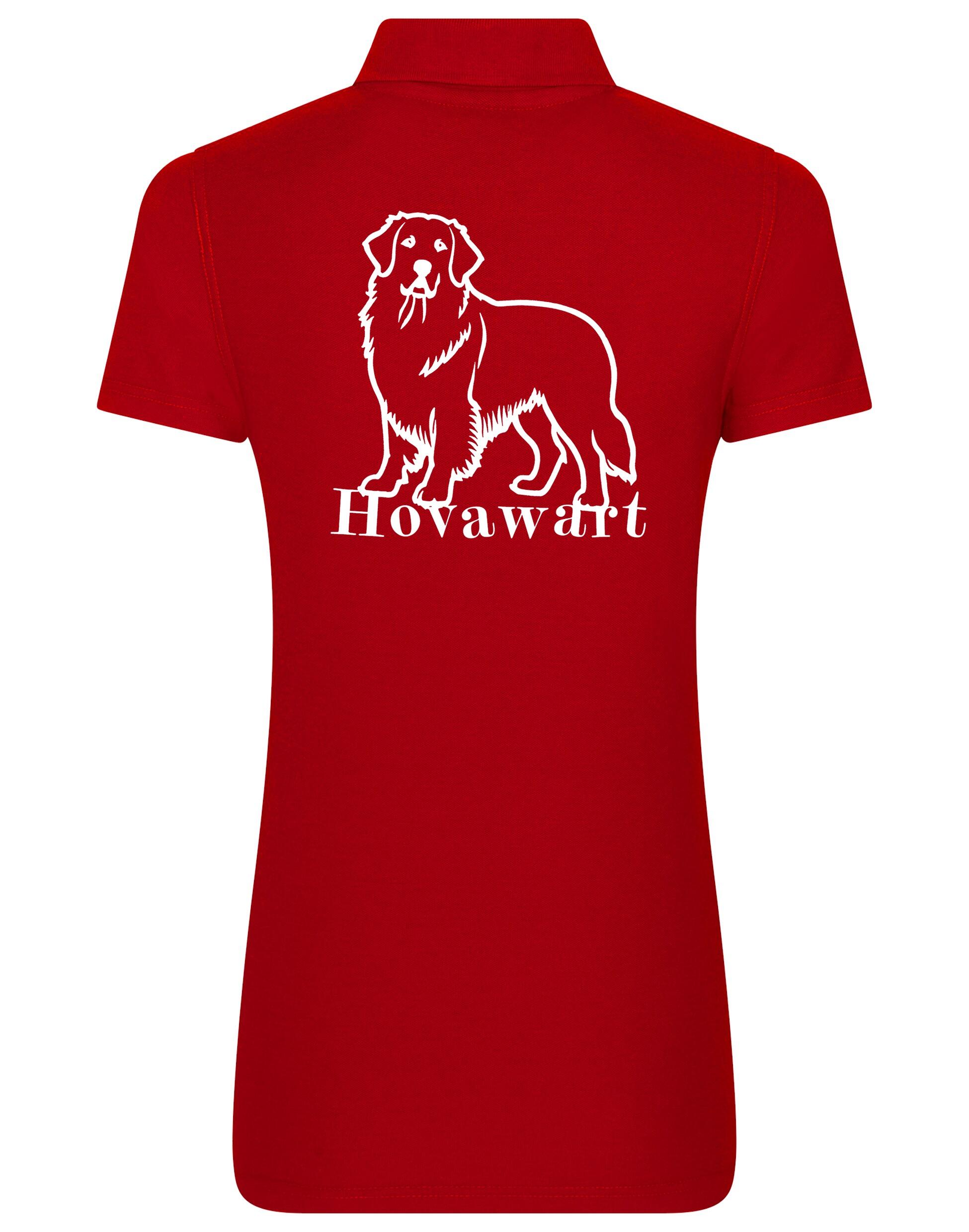 Hovawart Women's Cotton Polo – Soft cotton fabric with exclusive Hovawart breed graphic, perfect for Hovawart enthusiasts