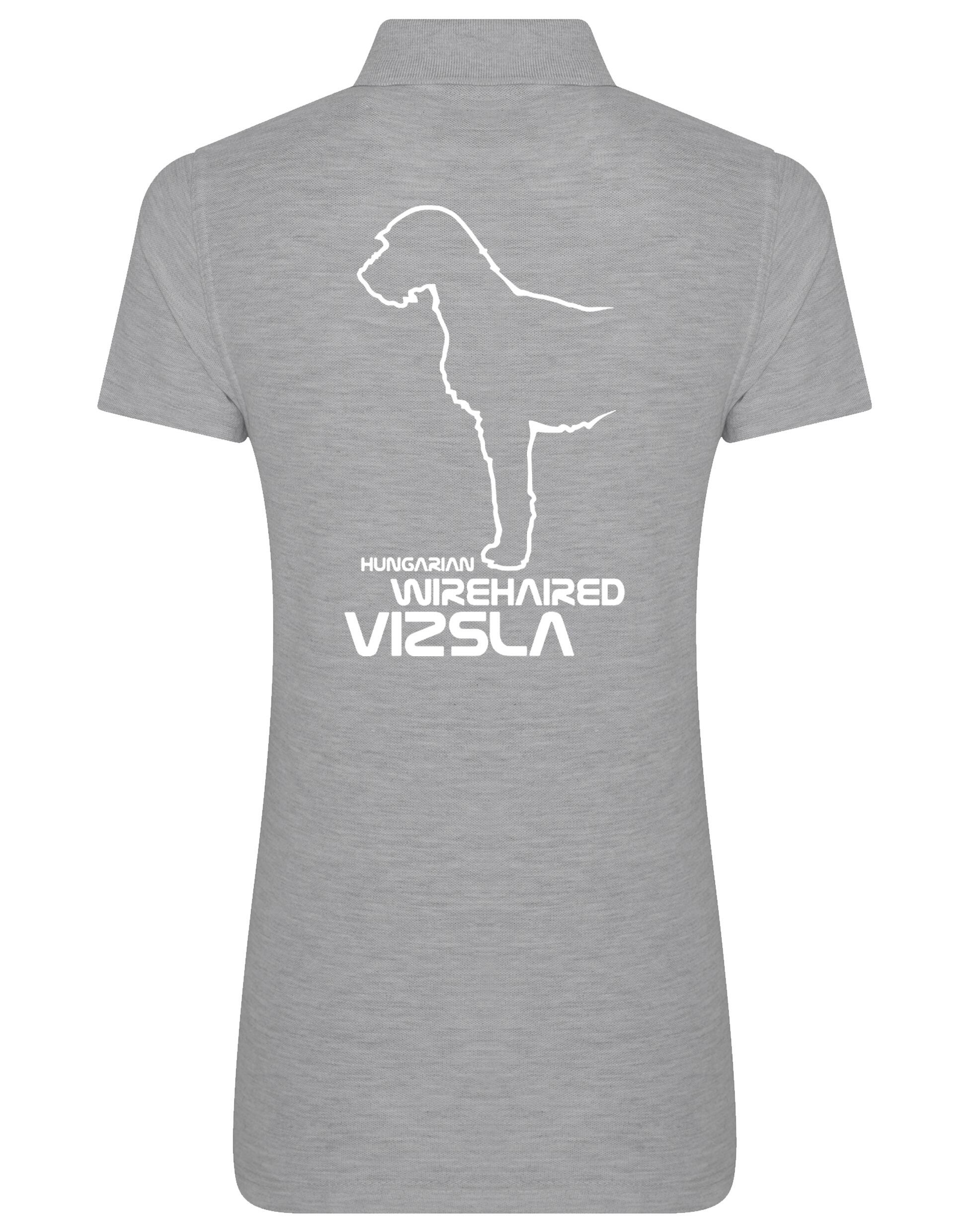 Hungarian Wirehaired Vizsla Women’s Cotton Polo featuring an exclusive breed design with a breathable, lightweight fabric.