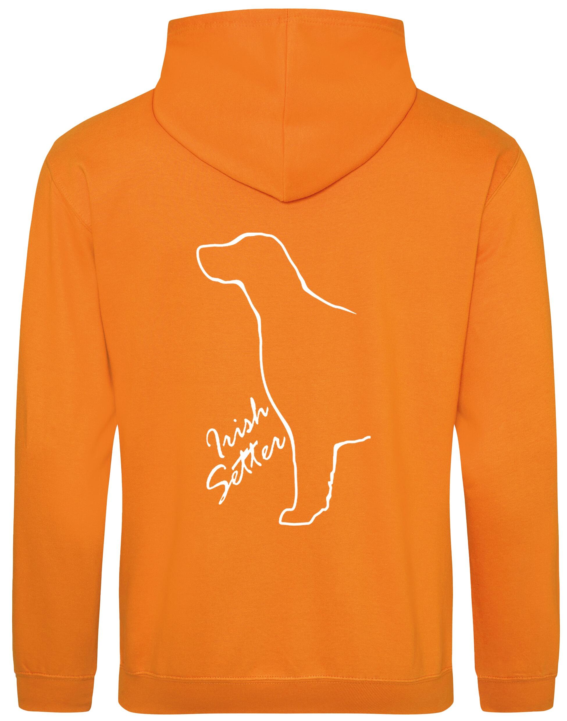 Irish Setter Design Pullover Hoodie featuring exclusive breed artwork, heavy-blend fabric, and a cozy brushed fleece interior for warmth and style.