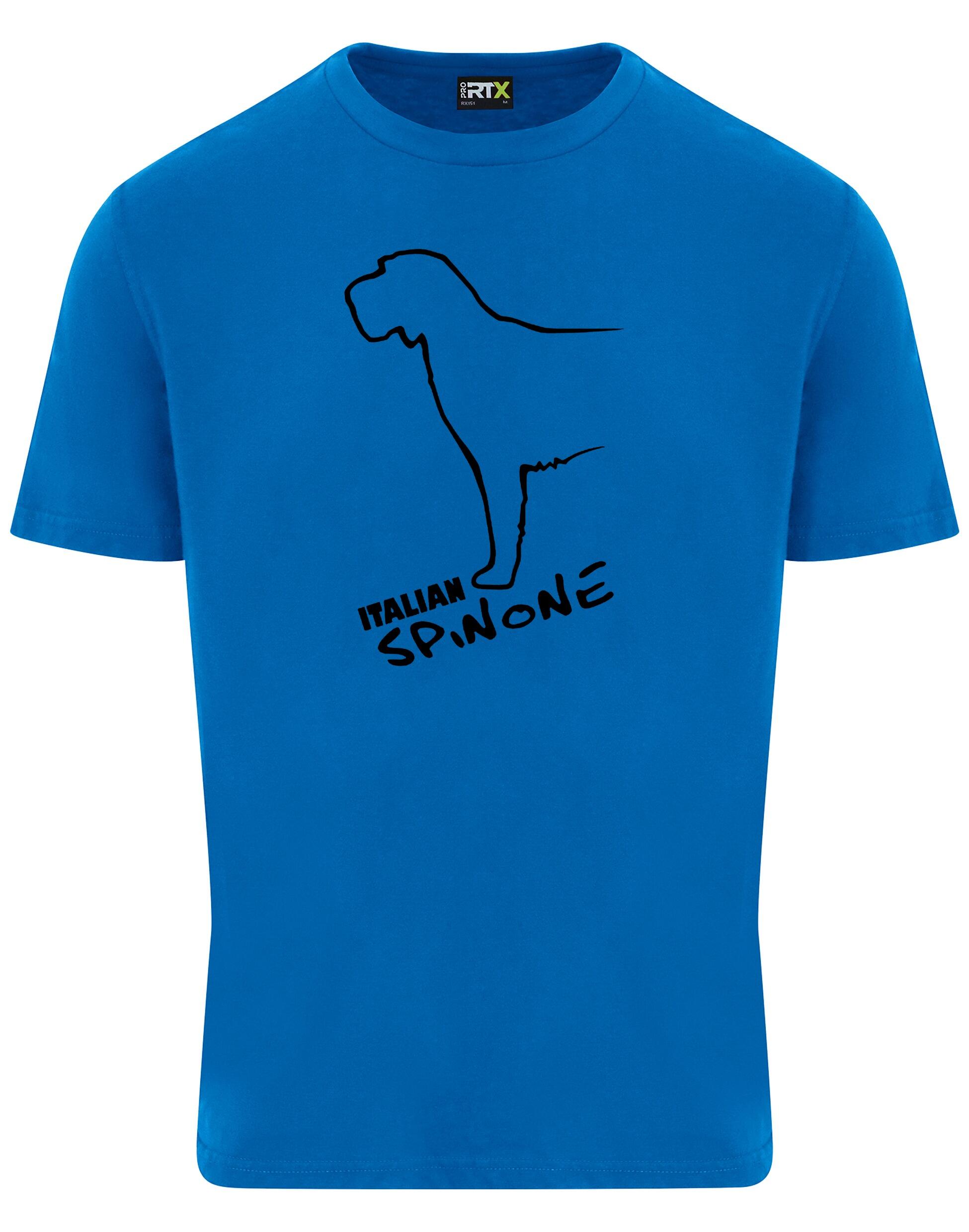 Unisex Italian Spinone Roundneck T-shirt with exclusive breed artwork, lightweight cotton fabric, and a relaxed fit for casual comfort and style.