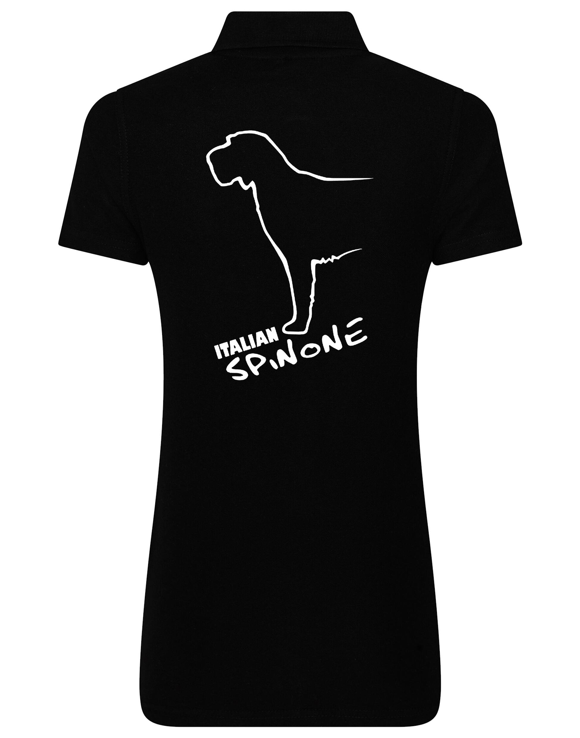 Women’s Cotton Polo featuring Italian Spinone design with exclusive breed artwork, breathable cotton fabric, and a flattering feminine fit for casual comfort and style.