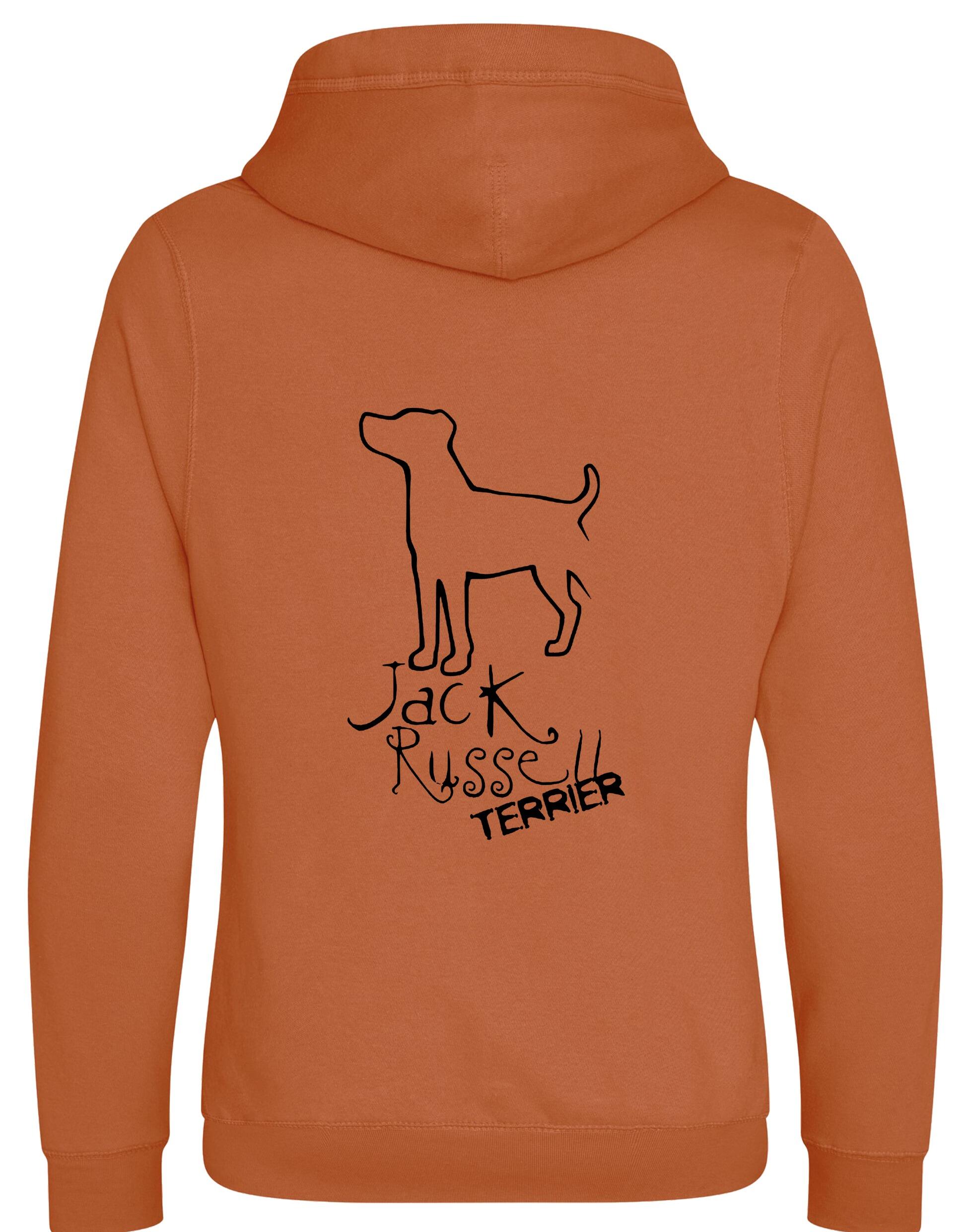 Jack Russell Terrier Crossneck Pullover Hoodie with exclusive breed artwork, cozy brushed fleece fabric, and a modern unisex design.