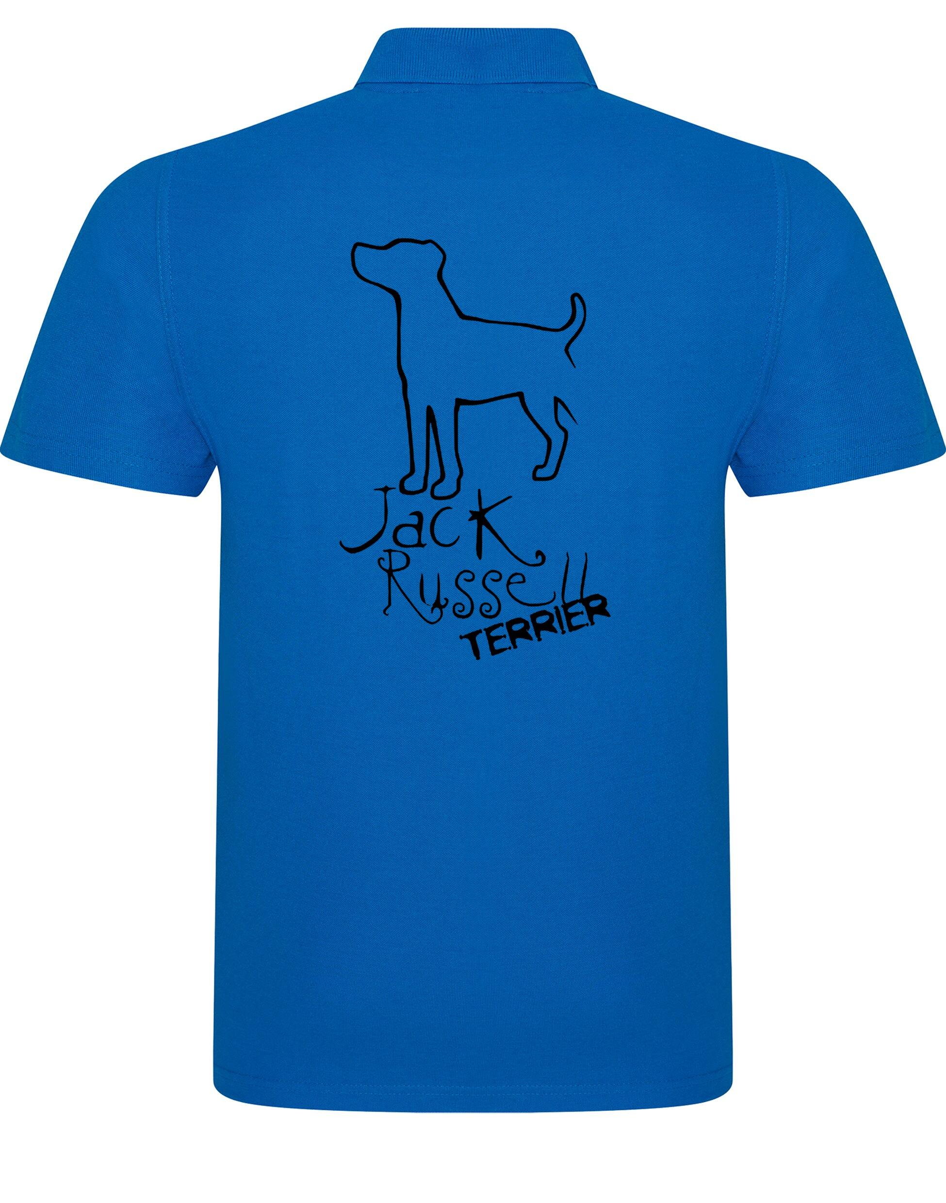 Unisex Cotton Polo featuring a vibrant Jack Russell Terrier design, crafted with breathable cotton fabric and relaxed for versatile all-day comfort.