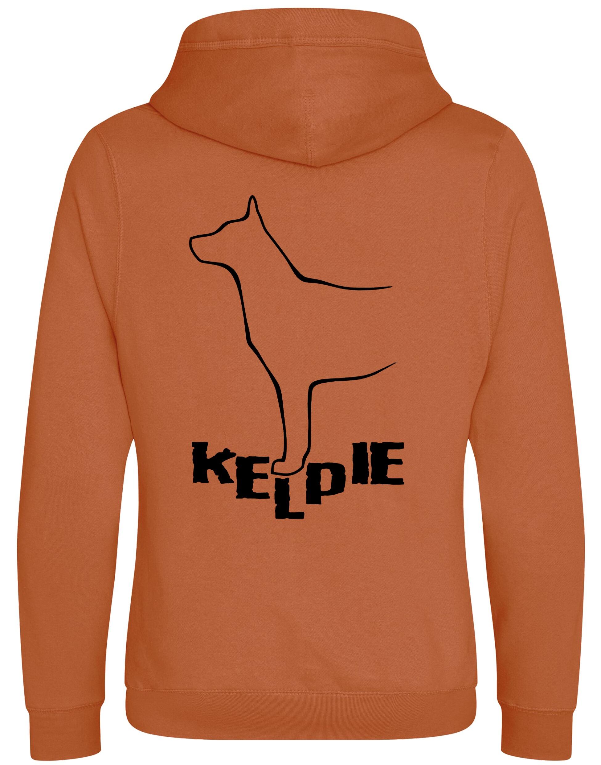 Kelpi Crossneck Pullover Hoodie with exclusive breed-inspired artwork, modern design, and cozy brushed fleece fabric for comfort and style.