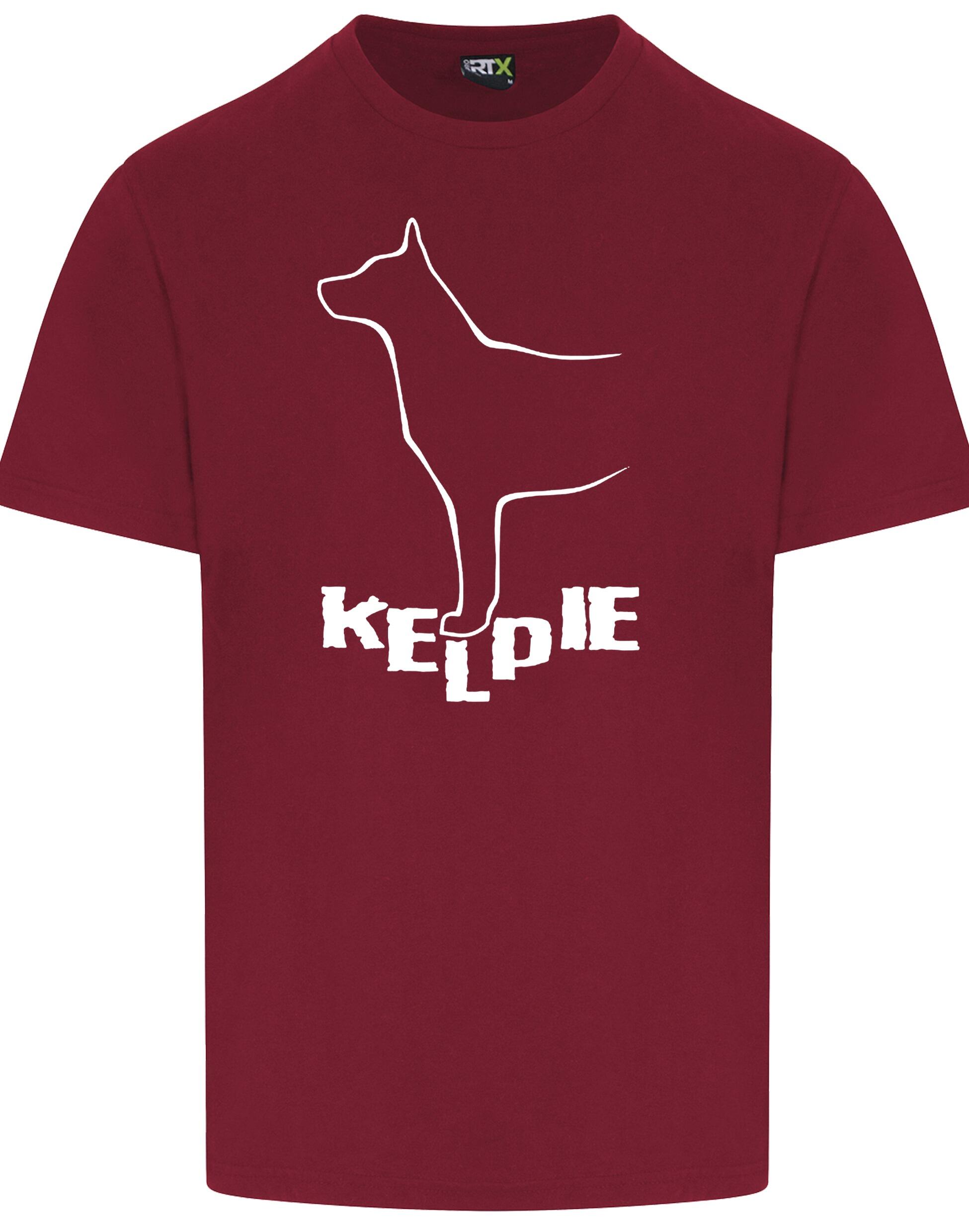 Kelpi Unisex Roundneck T-shirt featuring exclusive breed-inspired artwork, premium cotton fabric, and a relaxed fit for all-day comfort and versatile style.