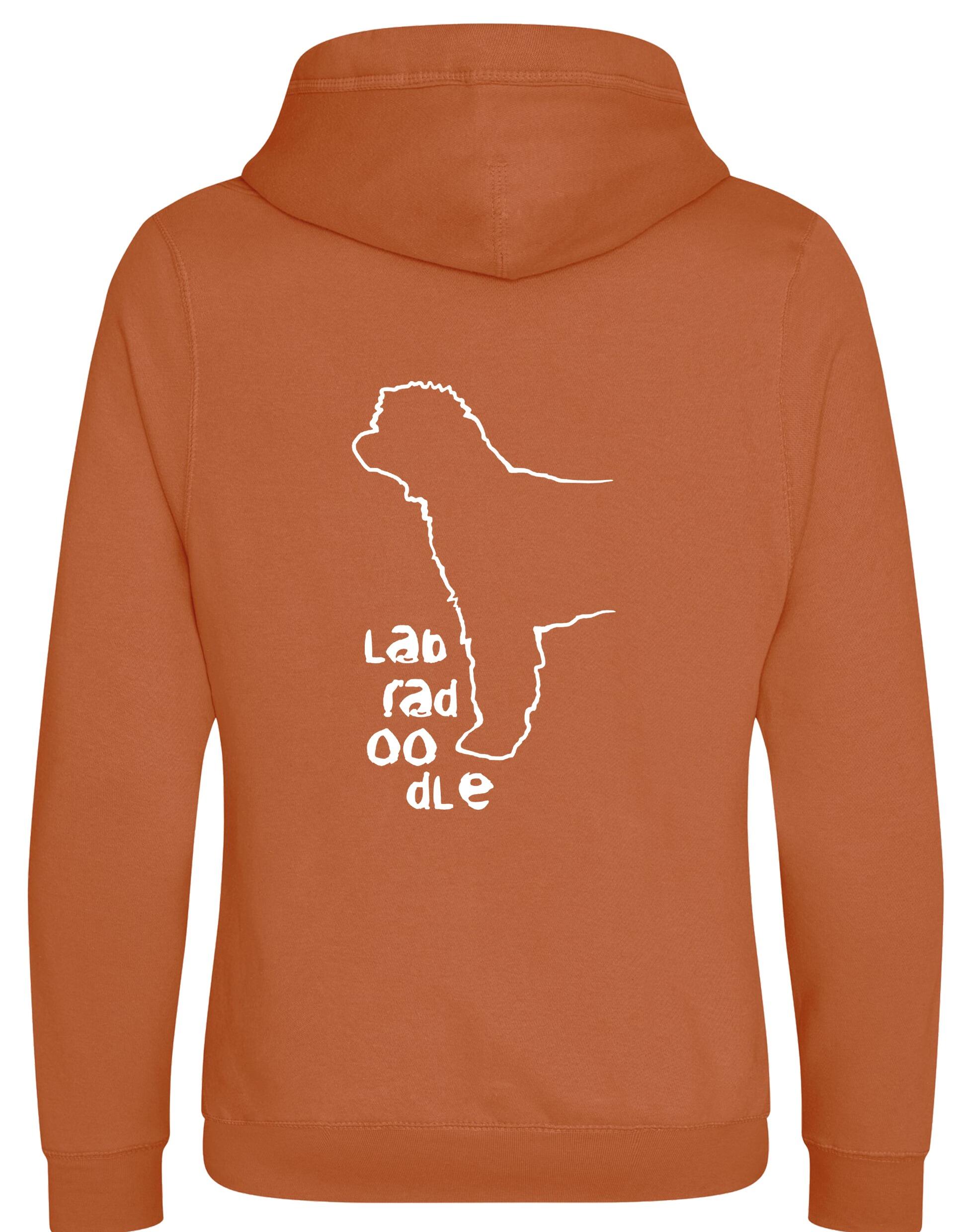 Labradoodle Crossneck Pullover Hoodie with exclusive breed artwork, cozy brushed fleece, and practical kangaroo pocket.