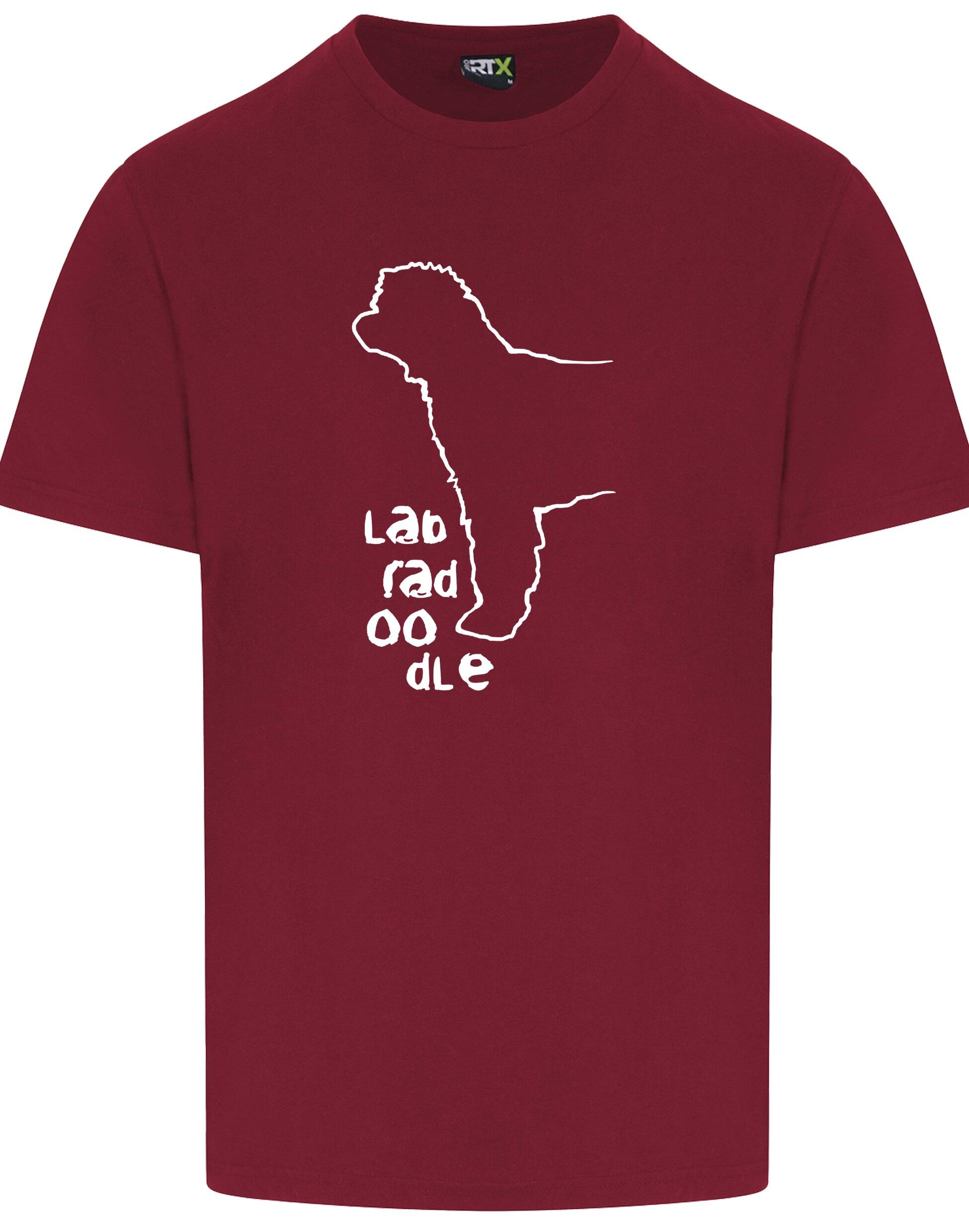 Unisex Labradoodle Roundneck T-shirt with exclusive breed design in breathable cotton fabric.