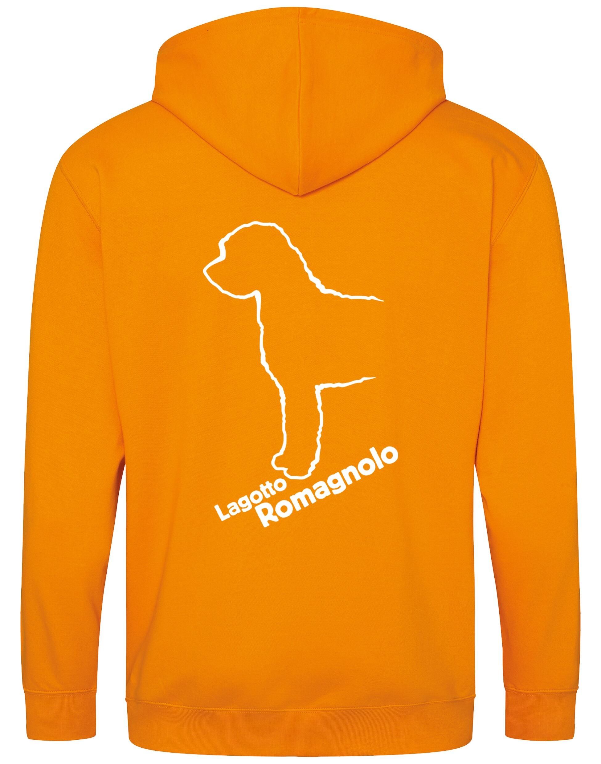 Lagotto Romagnolo Zipped Hoodie featuring exclusive breed artwork, a cosy fleece interior, and practical front pockets.