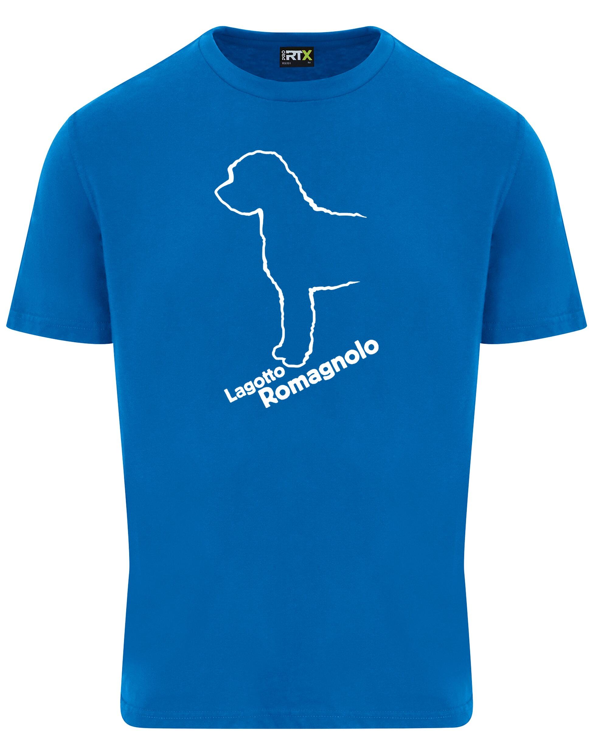 Lagotto Romagnolo Unisex Roundneck T-shirt featuring exclusive breed artwork, soft cotton fabric, and a relaxed fit.