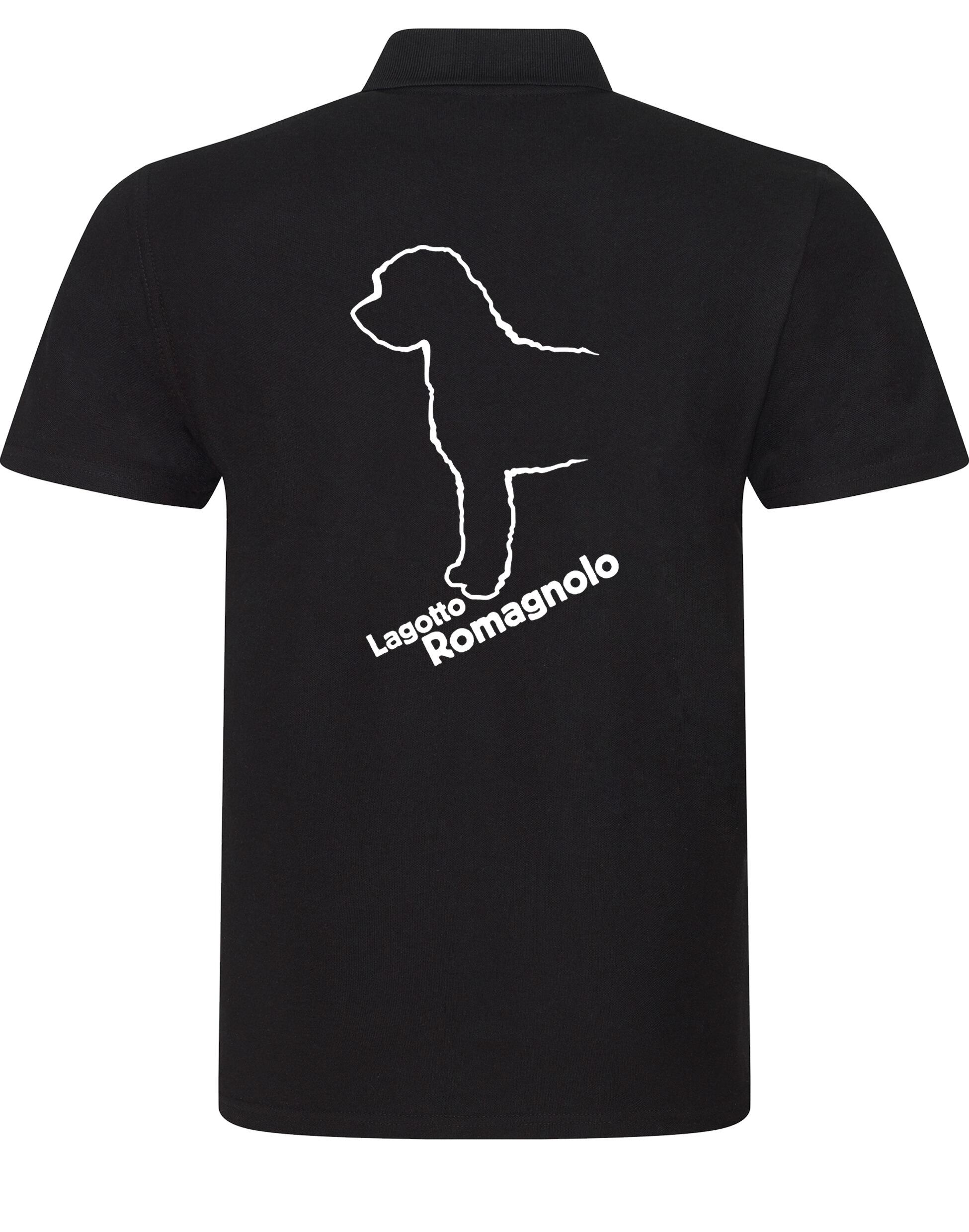 Unisex Cotton Polo with Lagotto Romagnolo design featuring vibrant breed artwork and a relaxed fit.