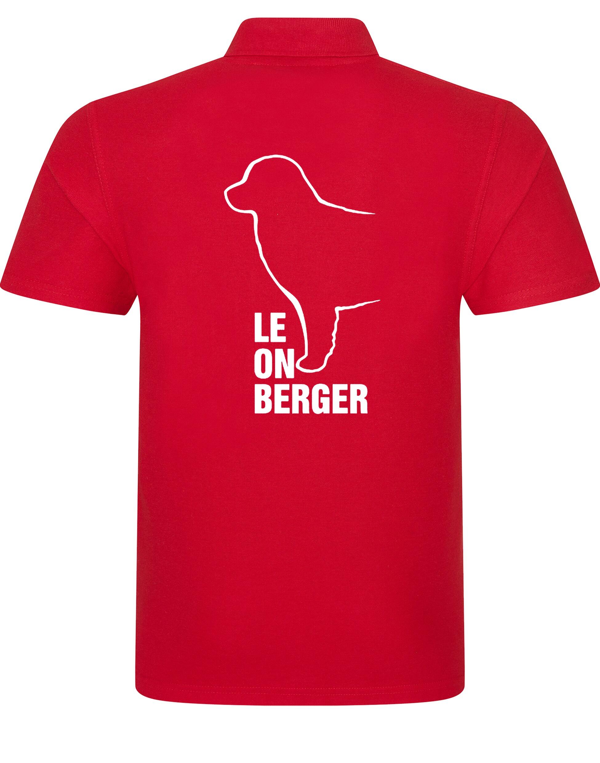 Unisex Leonberger Cotton Polo with breed design on the back, lightweight cotton fabric, and relaxed fit.