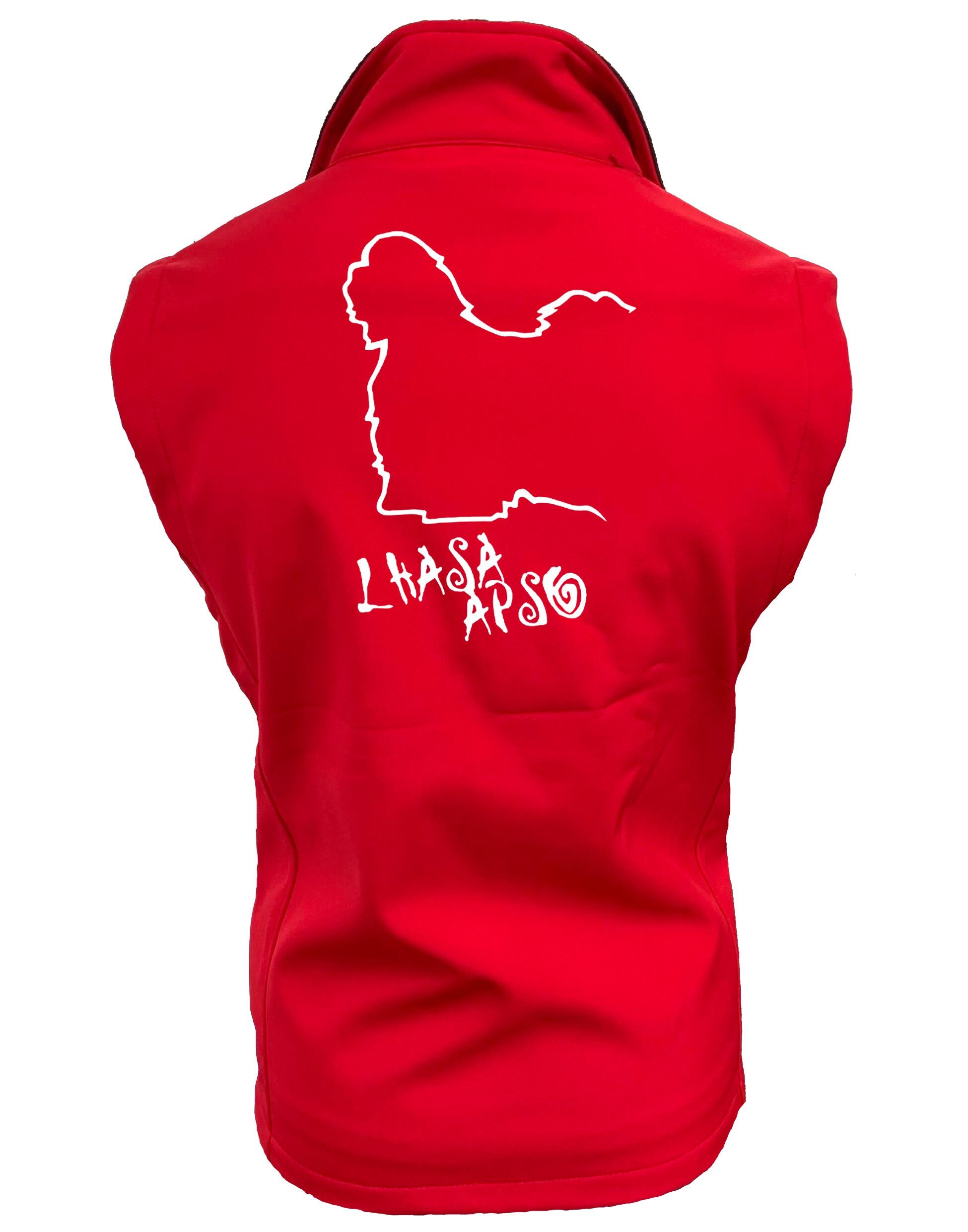 Lhasa Apso Women’s Softshell Gilet with exclusive breed design, water-resistant fabric, and personalisation options for stylish comfort.