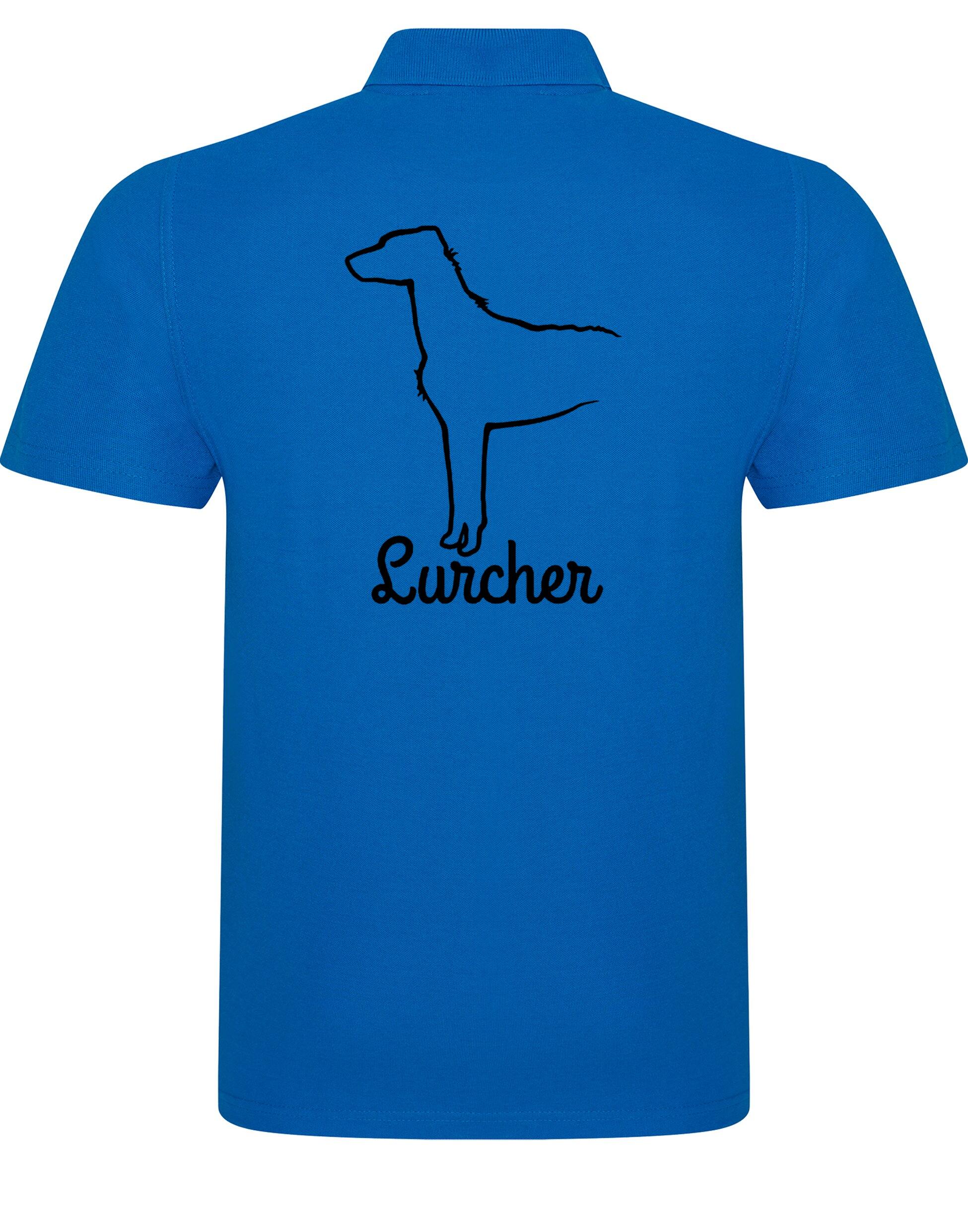 Lurcher Unisex Cotton Polo featuring exclusive breed design and soft cotton fabric.