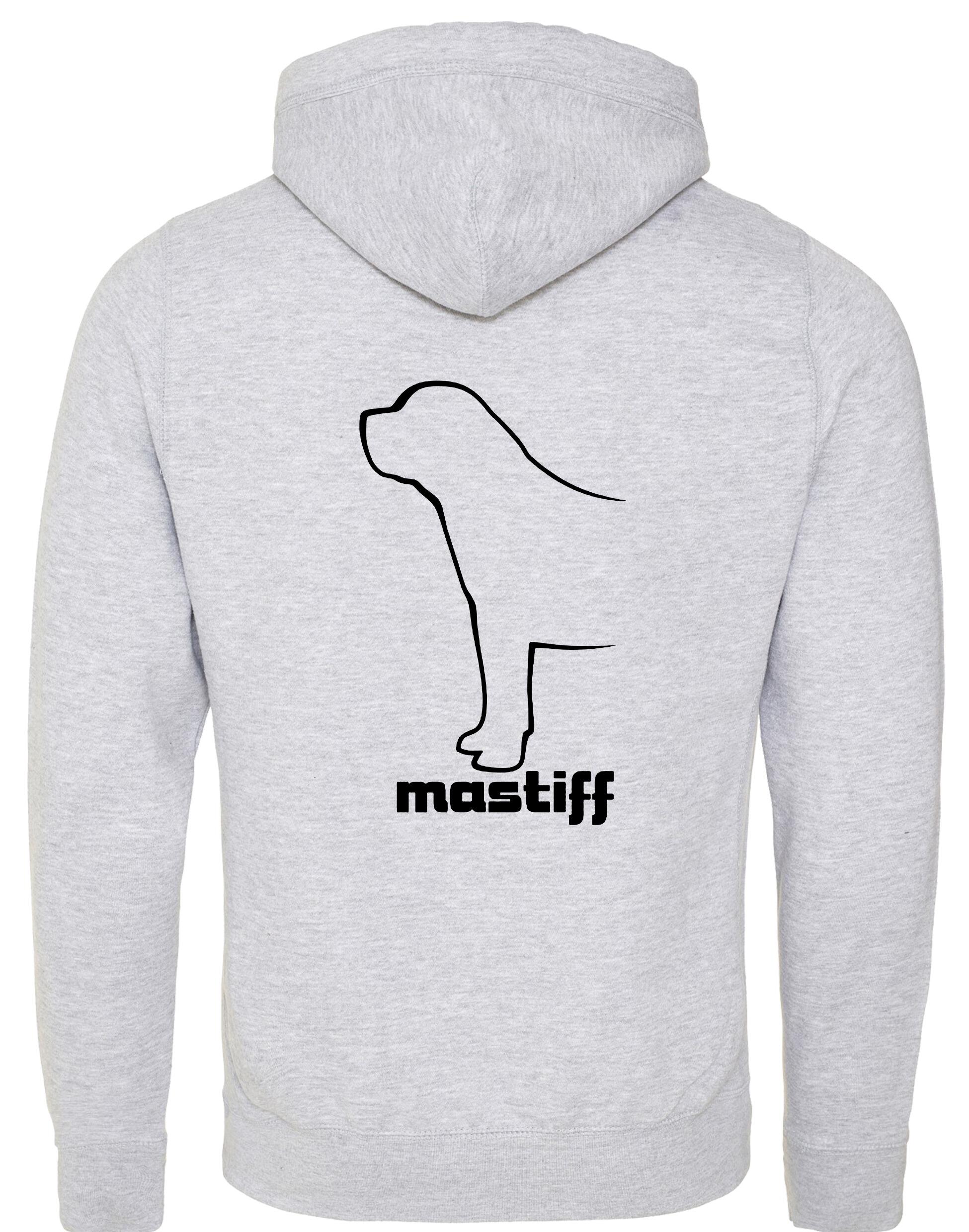 Mastiff Crossneck Pullover Hoodie featuring exclusive breed artwork and a modern, cosy design for dog lovers.