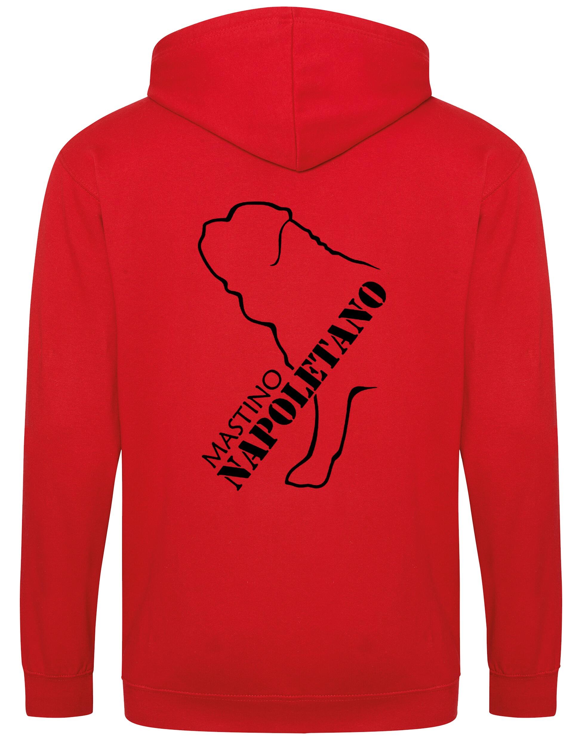 Mastino Napoletano Zipped Hoodie featuring exclusive breed artwork, customisation options, and a durable, fleece-lined design for ultimate comfort and style.
