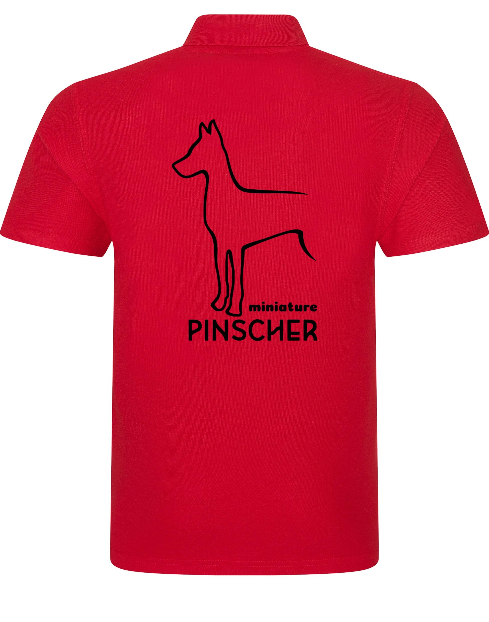 Miniature Pinscher Unisex Cotton Polo with exclusive breed design, breathable fabric, and a relaxed fit for stylish all-day comfort.