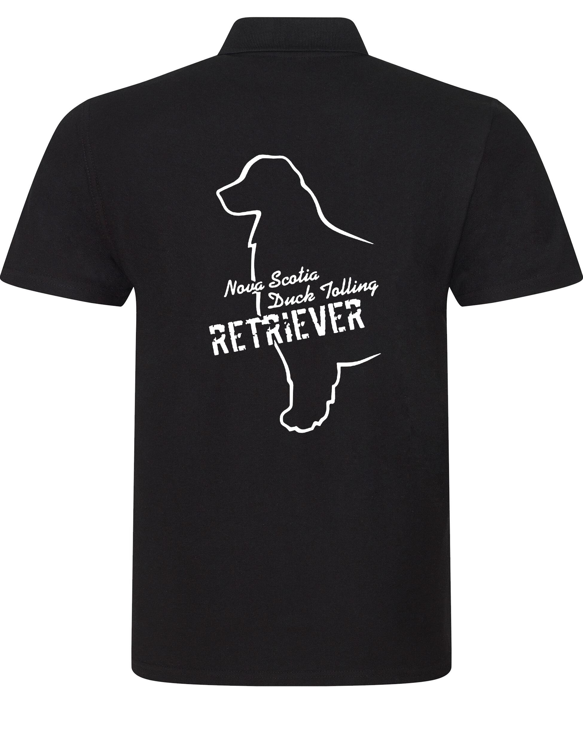 Nova Scotia Duck Tolling Retriever Unisex Cotton Polo – breathable fabric, relaxed fit, and exclusive breed artwork featuring the Toller. Ideal for casual wear, dog shows, and outdoor adventures.