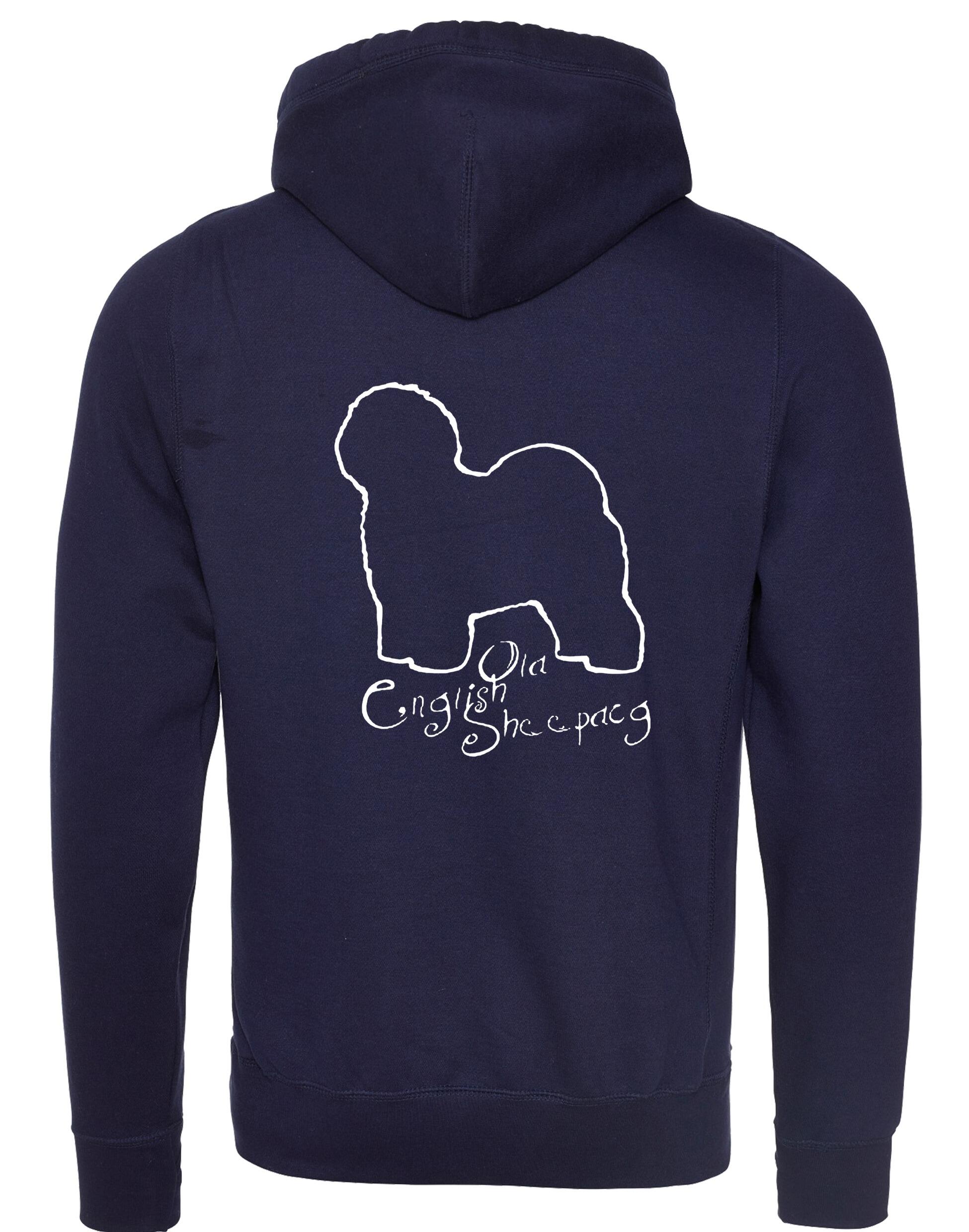 Old English Sheepdog Crossneck Pullover Hoodie – cozy, fleece-lined, with exclusive breed artwork. A stylish and comfortable choice for dog lovers and breed enthusiasts.