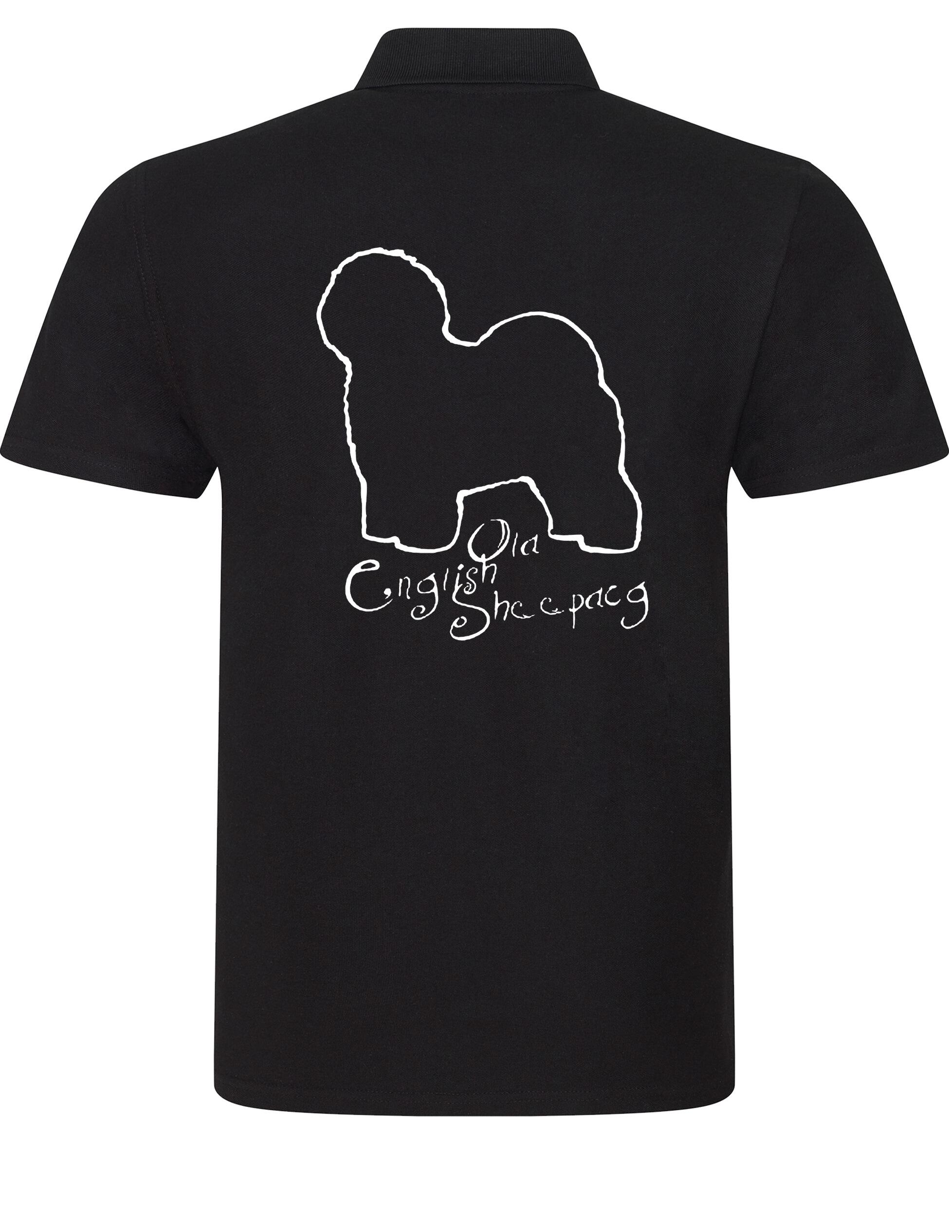 Old English Sheepdog Unisex Cotton Polo – lightweight, breathable cotton, relaxed fit, and exclusive breed artwork. A comfortable and stylish choice for dog lovers.