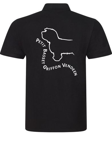 Petit Basset Griffon Vendéen Unisex Cotton Polo – premium-quality cotton polo featuring exclusive PBGV artwork, breathable lightweight fabric, relaxed unisex fit, and stylish design for dog lovers and breed enthusiasts.